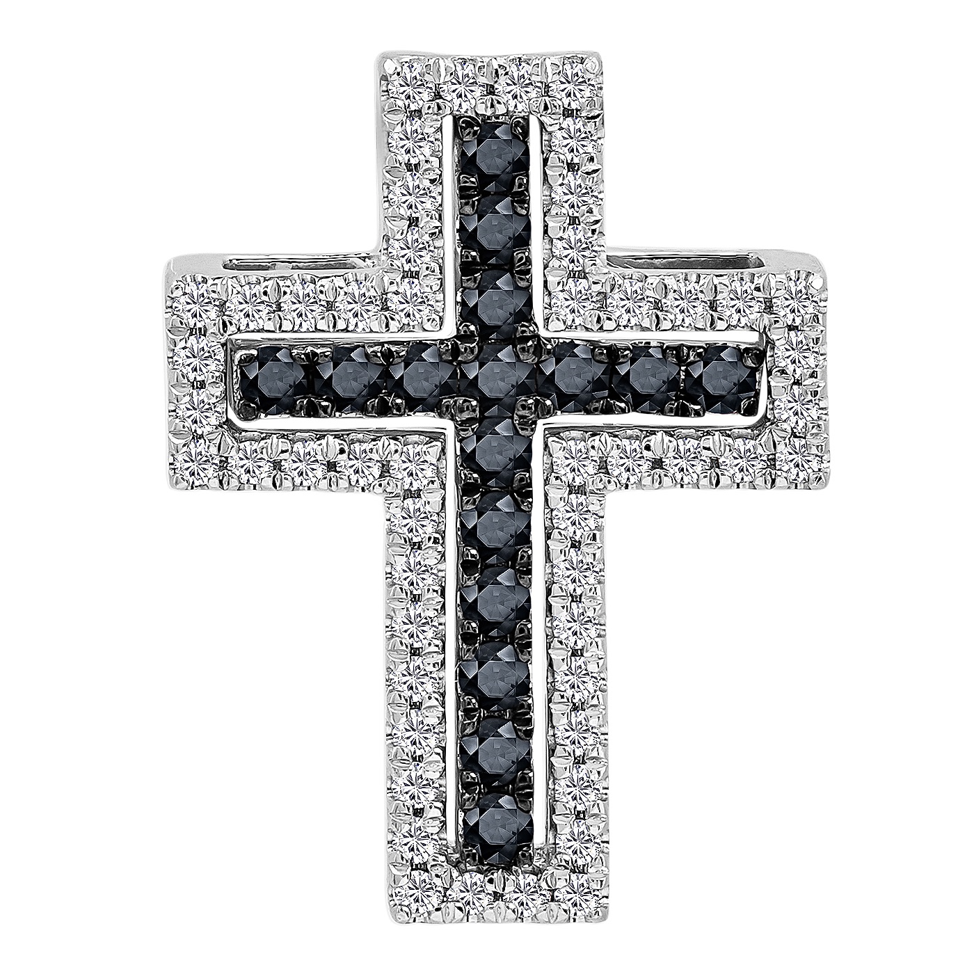 картинка Золотой двойной крест с бриллиантами, 10516832