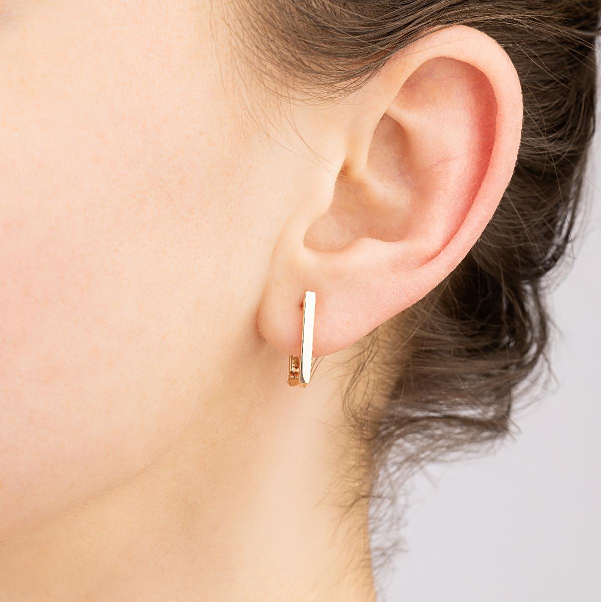 картинка Сережки із червоного золота "Геометрія", 10409769