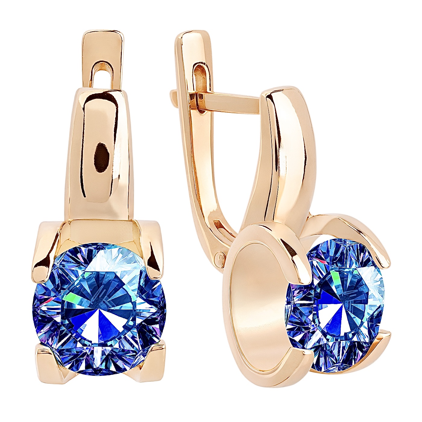 картинка Сережки із червоного золота з топазом лондон, 10441427