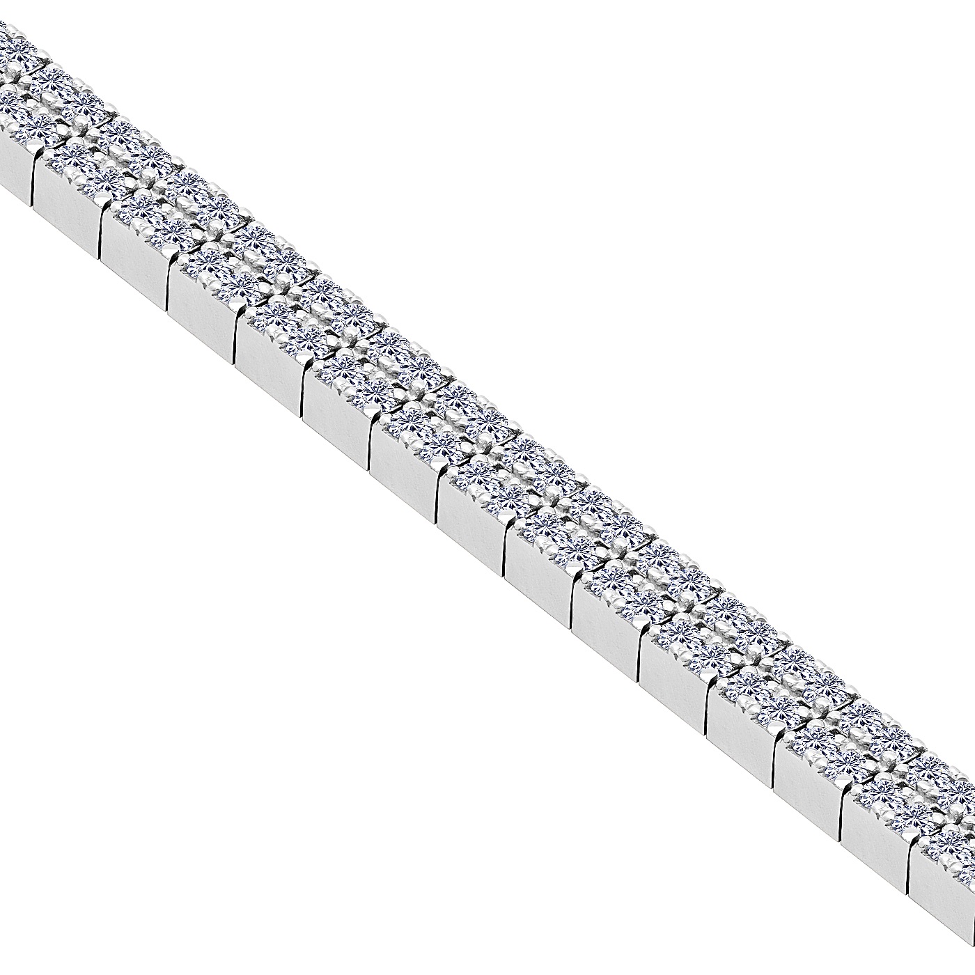 картинка Браслет с дорожкой фианитов из белого золота, 10437082