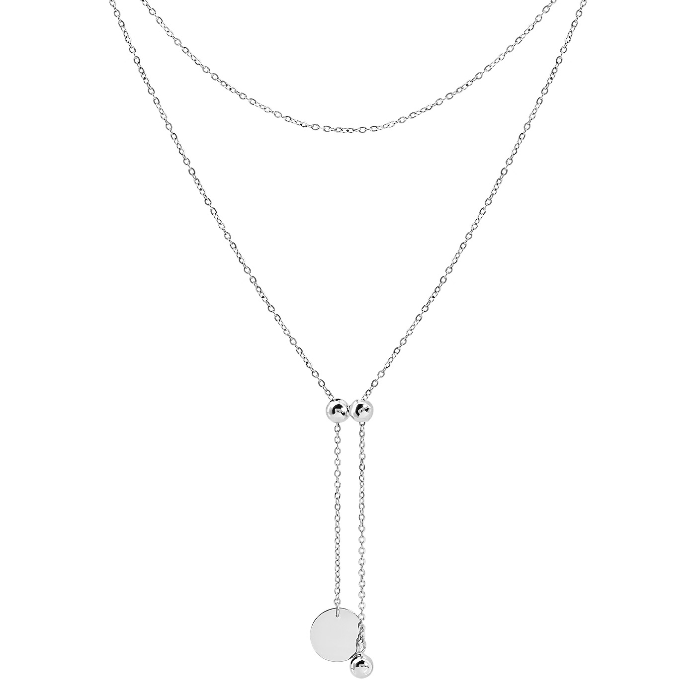 картинка Кольє-краватка із білого золота якірного плетіння, 10524334