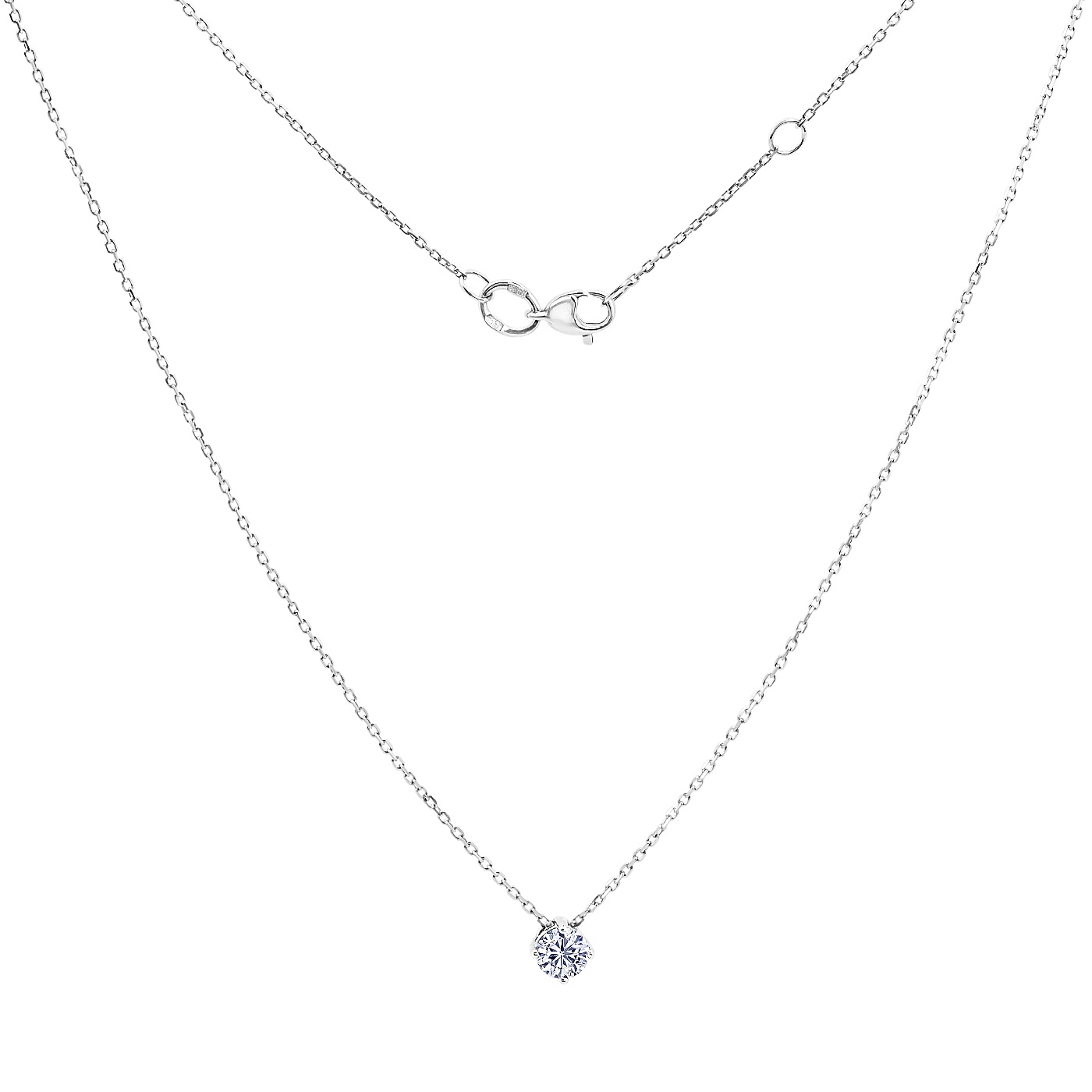 картинка Кольє з діамантом із білого золота, 10447290