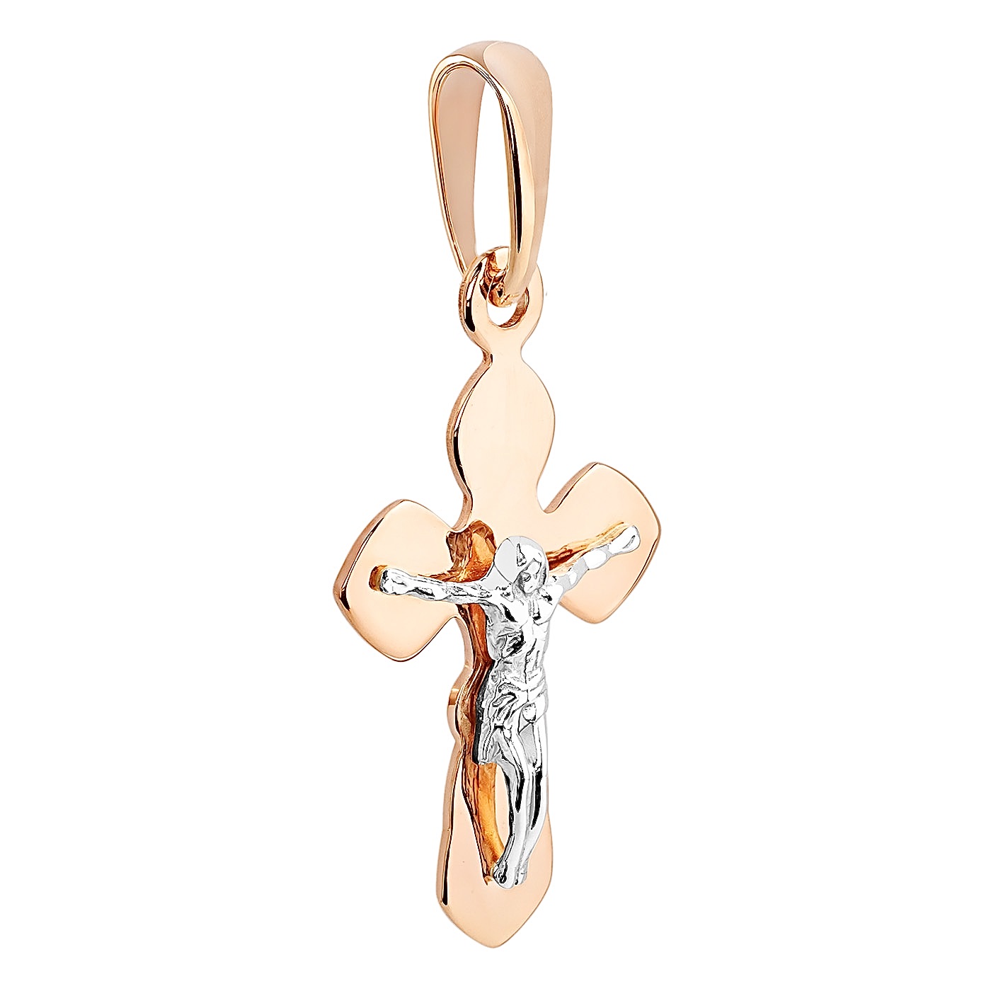 картинка Крестик из комбинированного золота, 10515523