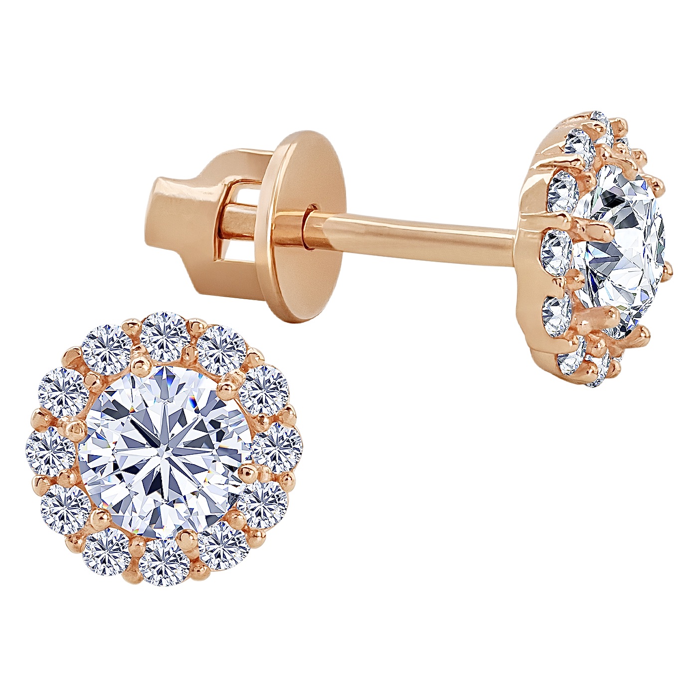 картинка Золоті сережки з фіанітами, 10505007