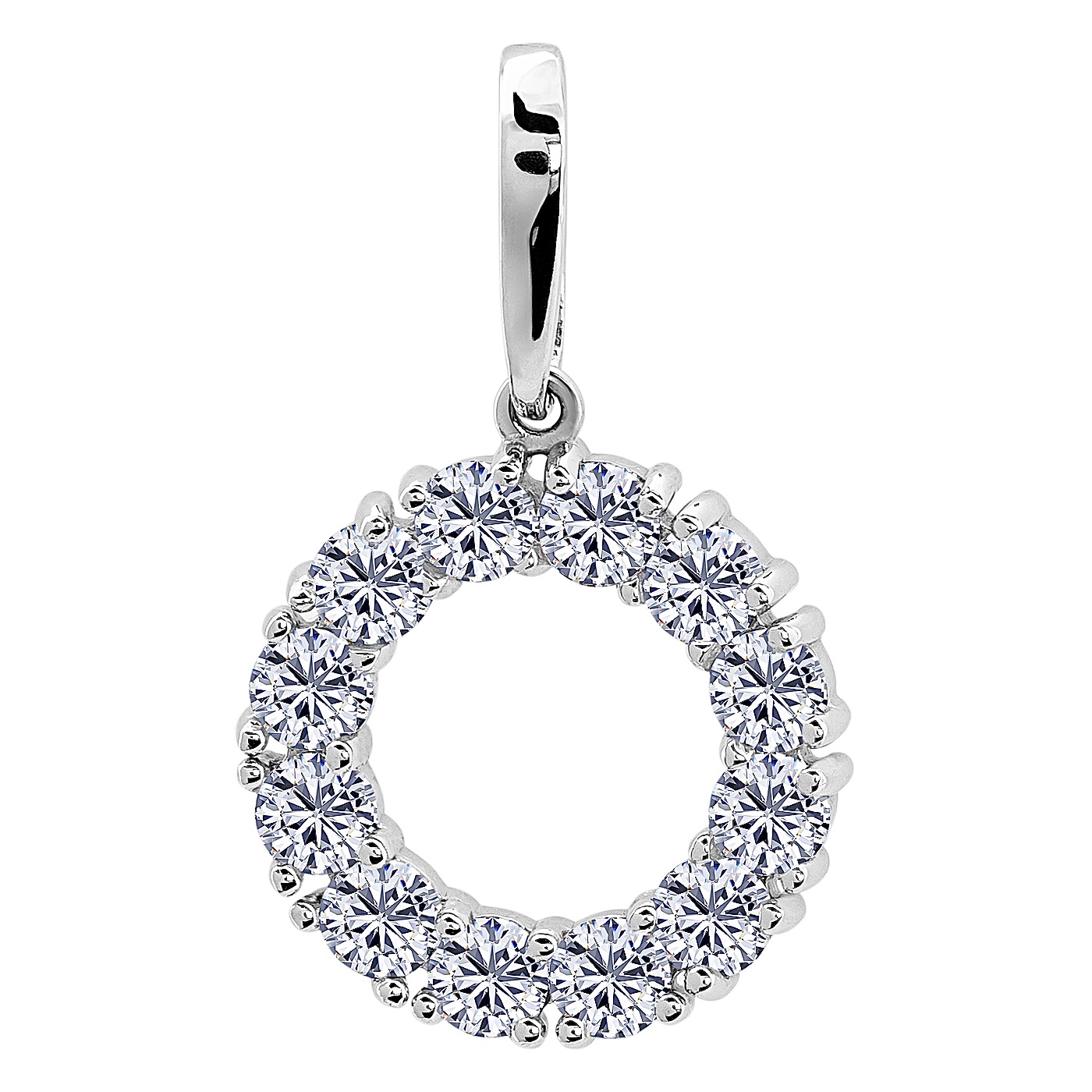 картинка Підвіска з фіанітами із білого золота 585 проби, 10530549