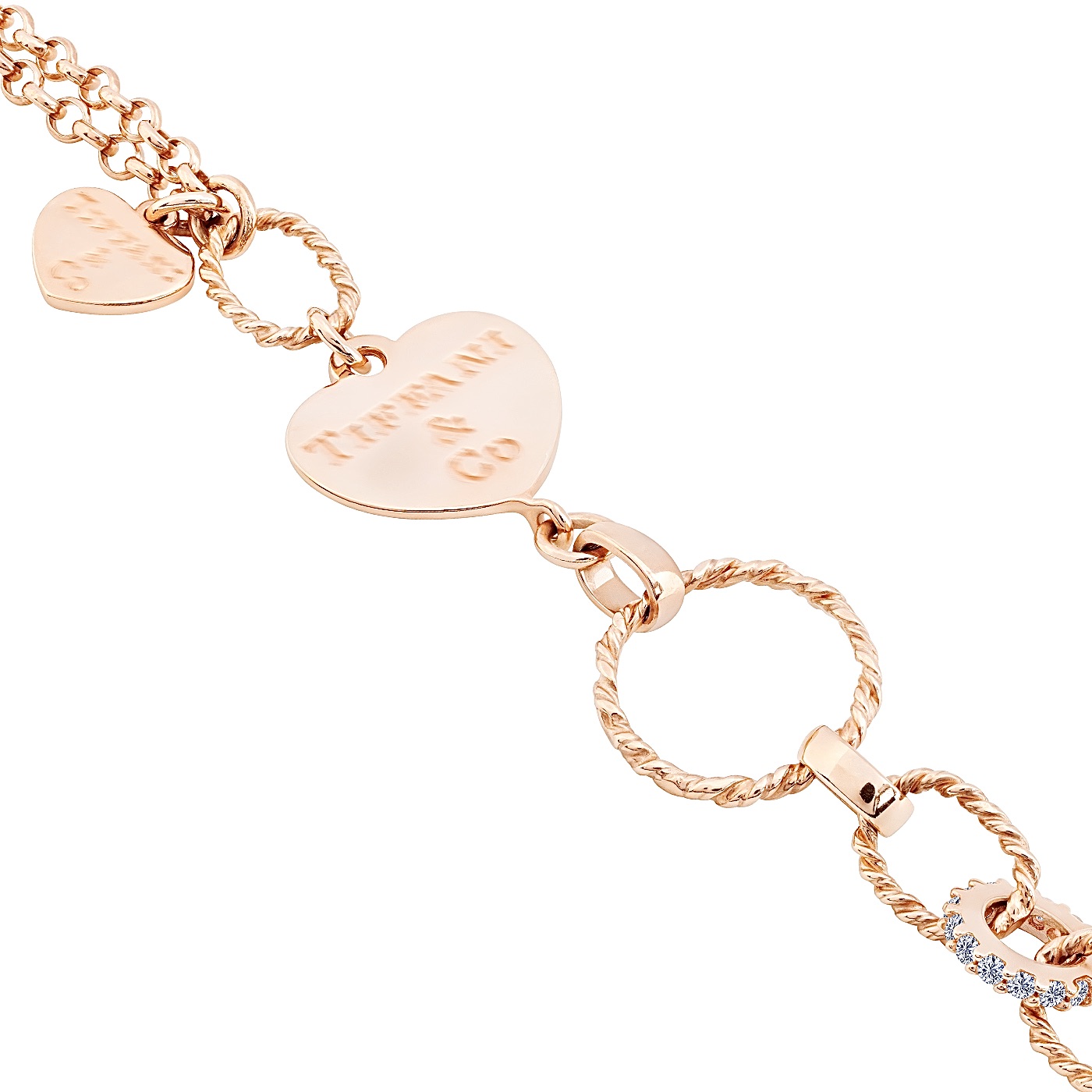 картинка Браслет "Серце" из красного золота фантазийного плетения, 10506415