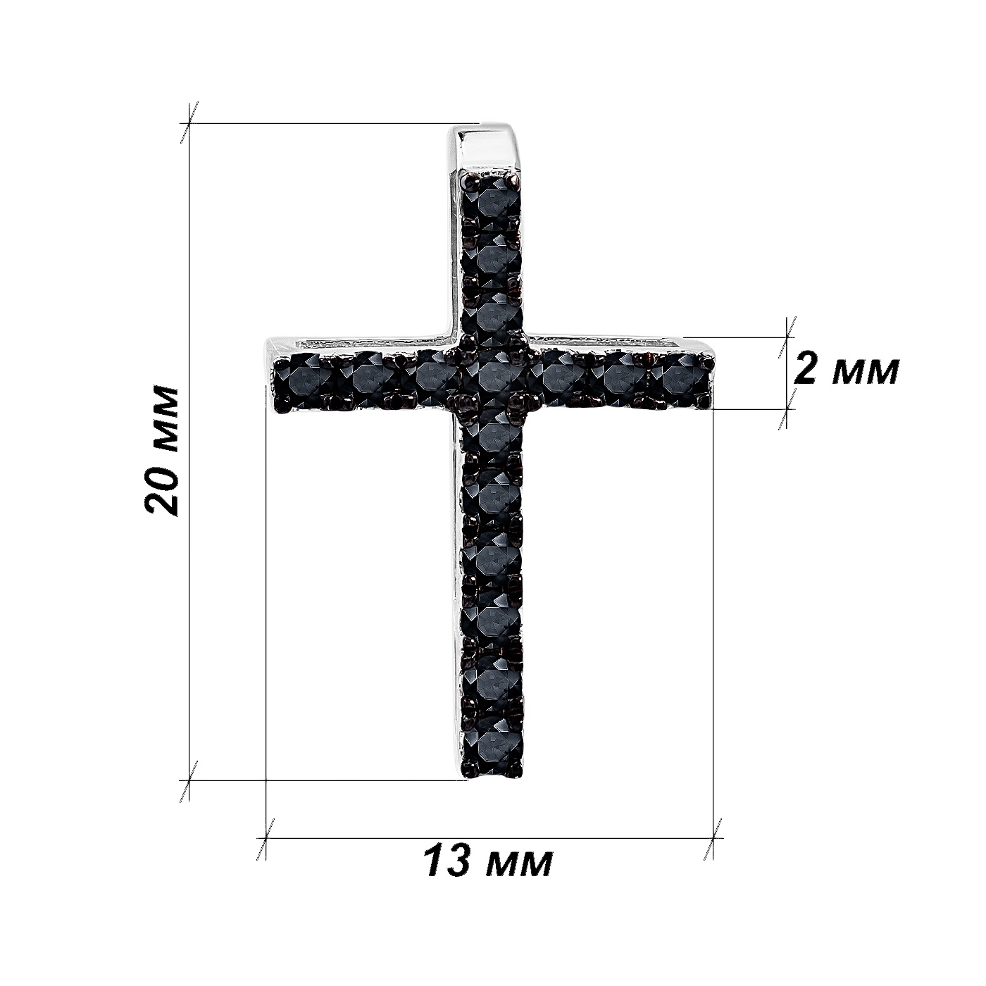 картинка Золотой двойной крест с бриллиантами, 10516832