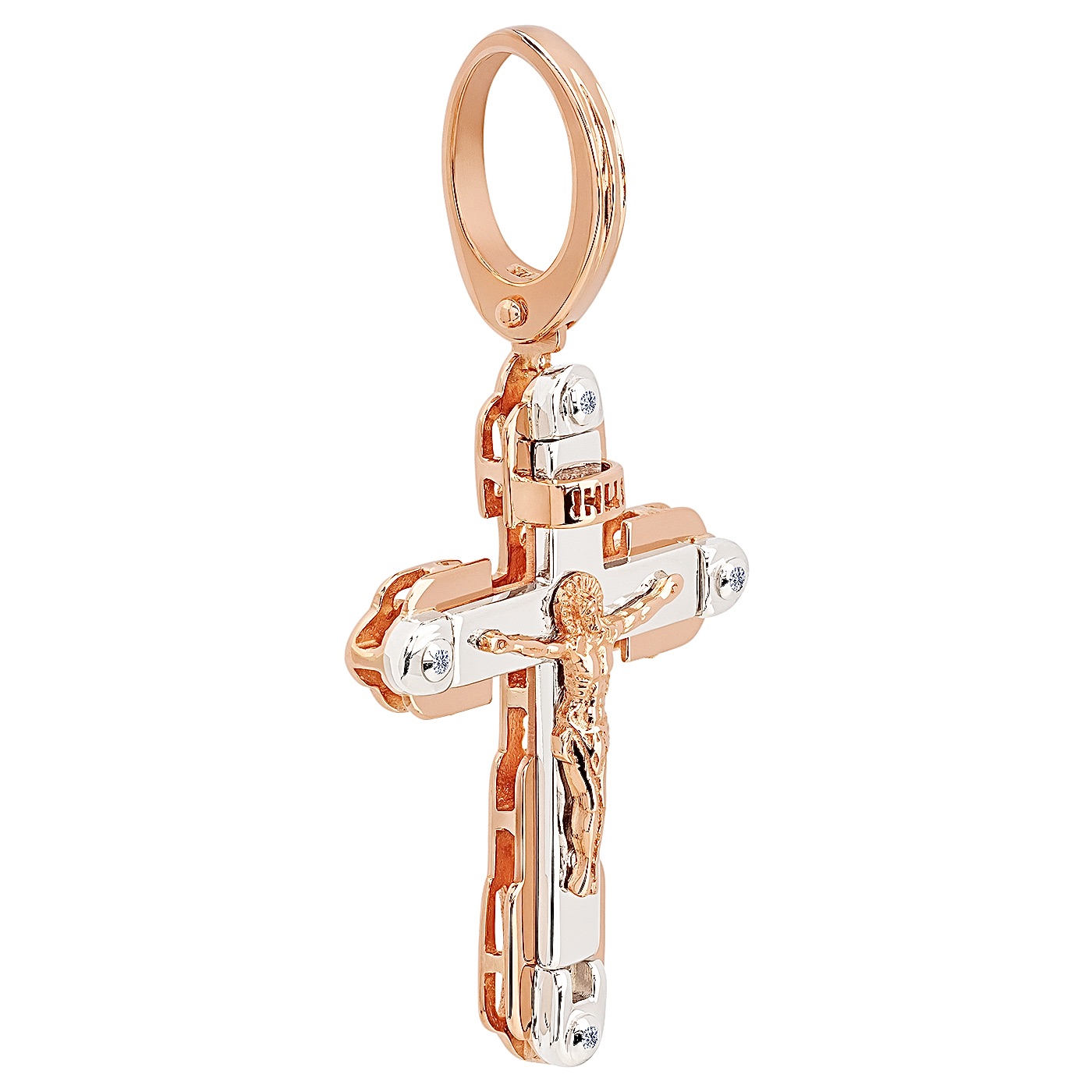 картинка Хрестик з комбінованого золота, 10523993