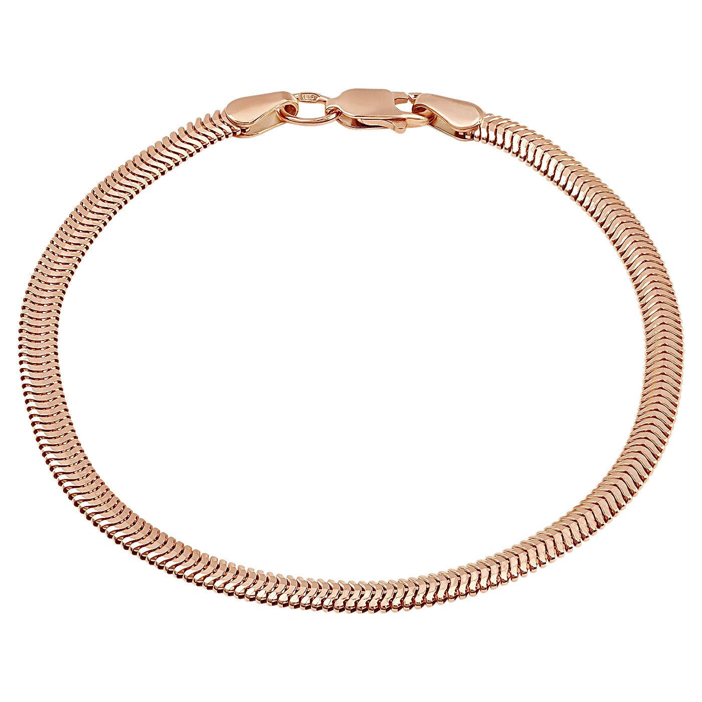 картинка Браслет снейк из красного золота, 10505359