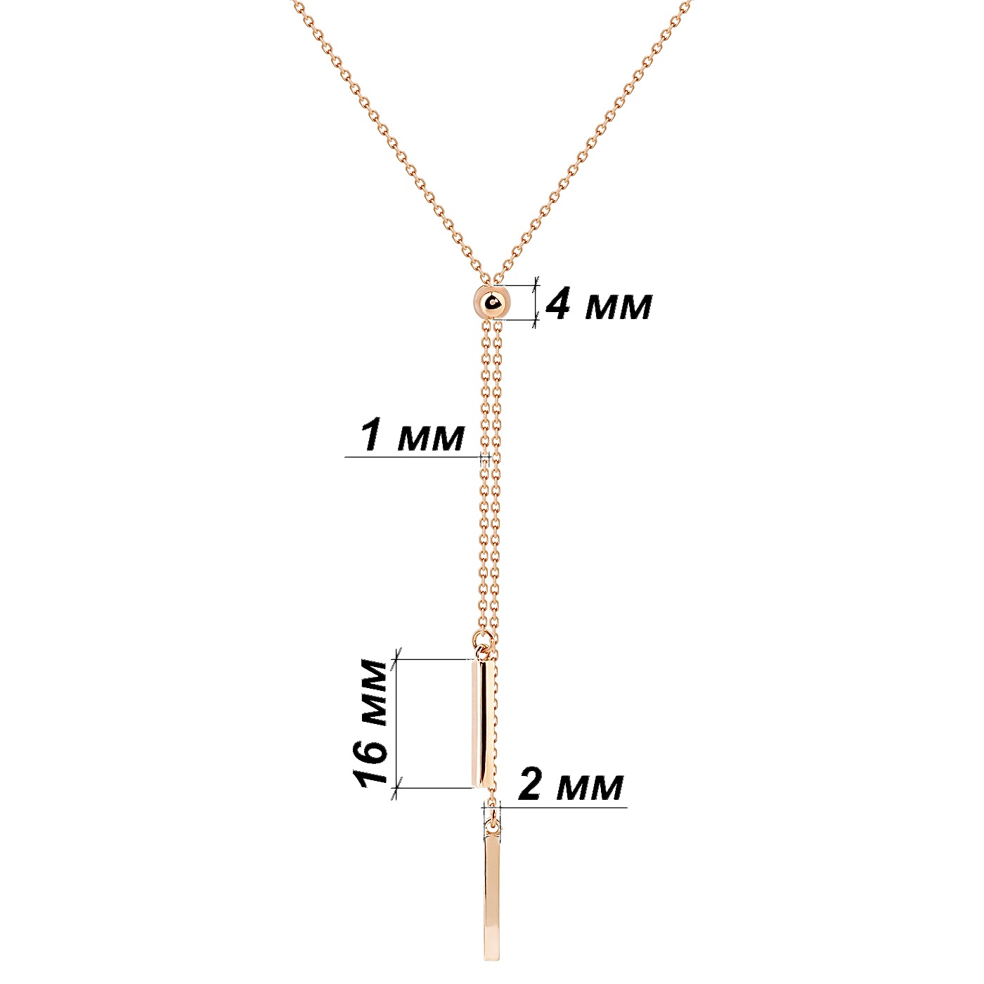 картинка Мінімалістичне кольє-трансформер якірного плетіння із червоного золота, 10528107