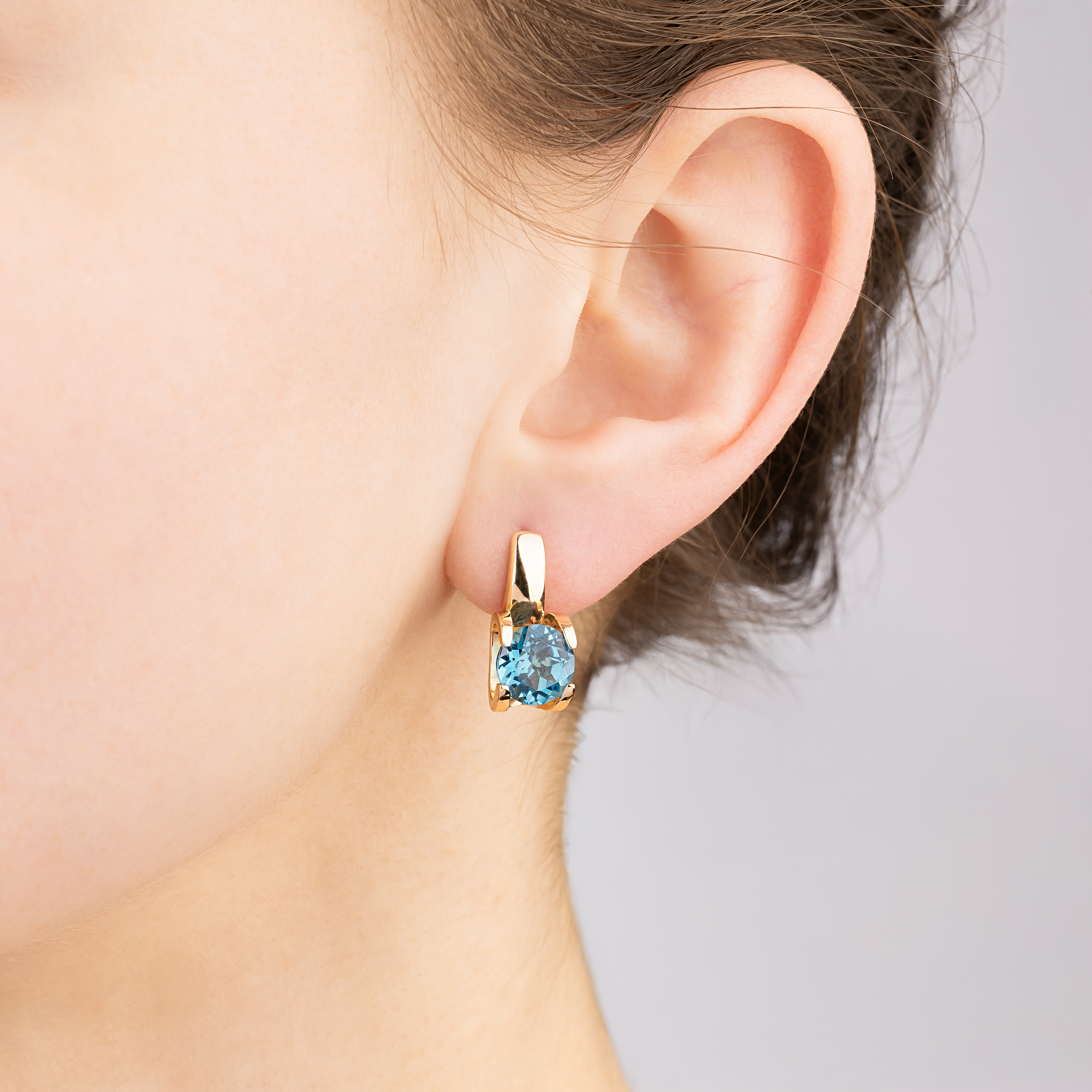 картинка Сережки із червоного золота з топазом лондон, 10441427