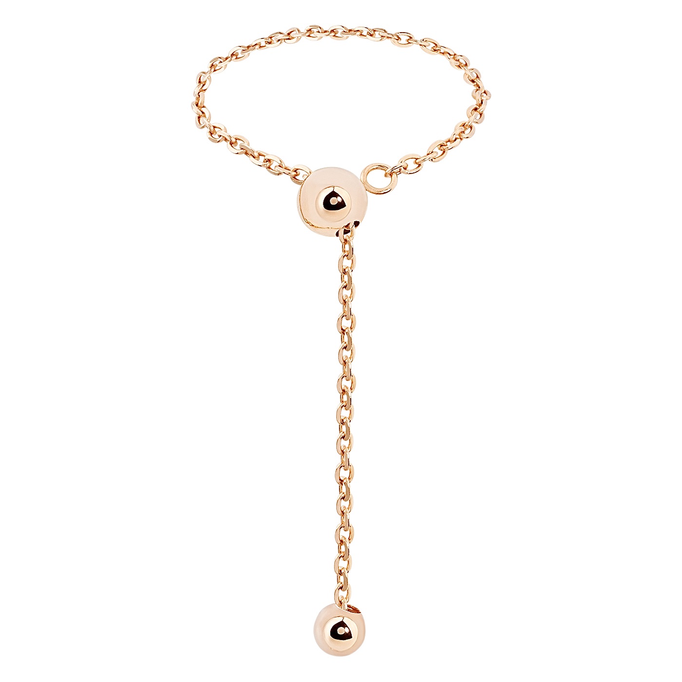 картинка Каблучка-ланцюжок із червоного золота, 10528767