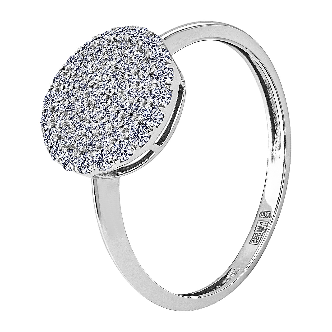 картинка Кольцо с россыпью бриллиантов из белого золота, 10489178