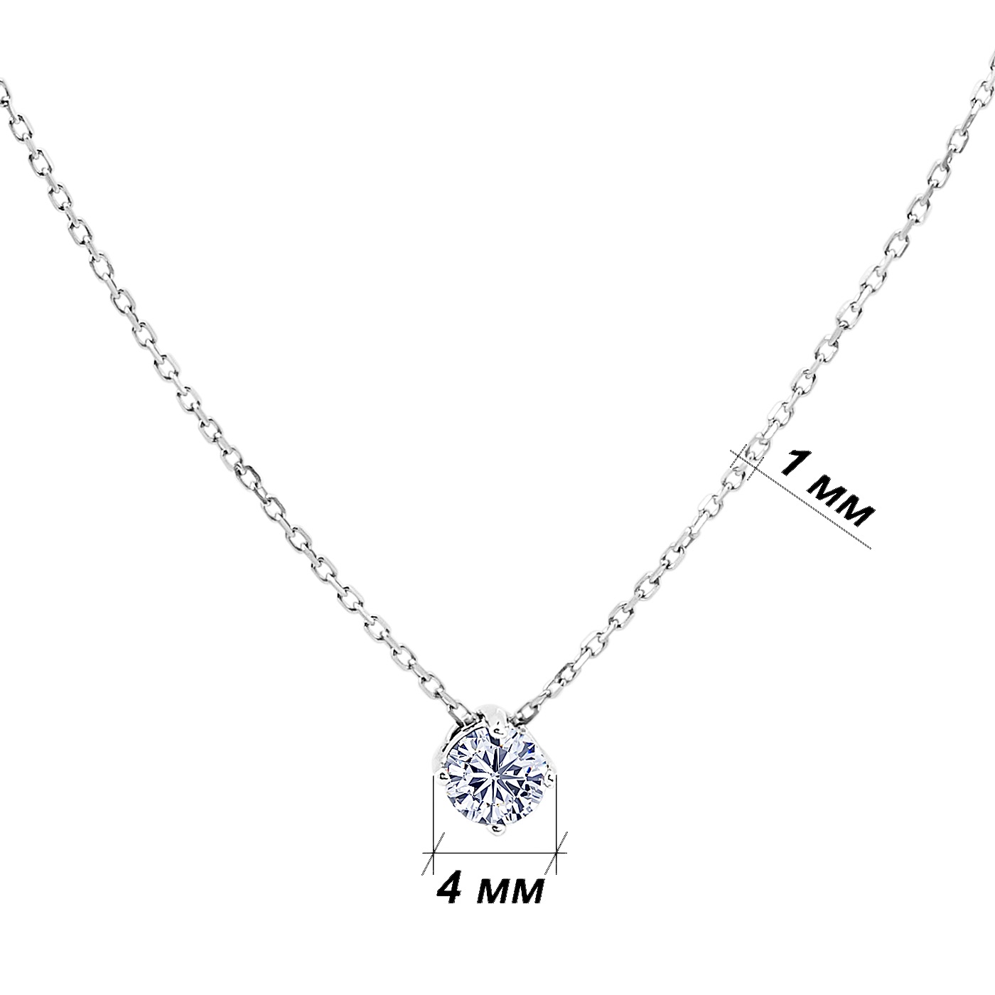 картинка Кольє з діамантом із білого золота, 10447290