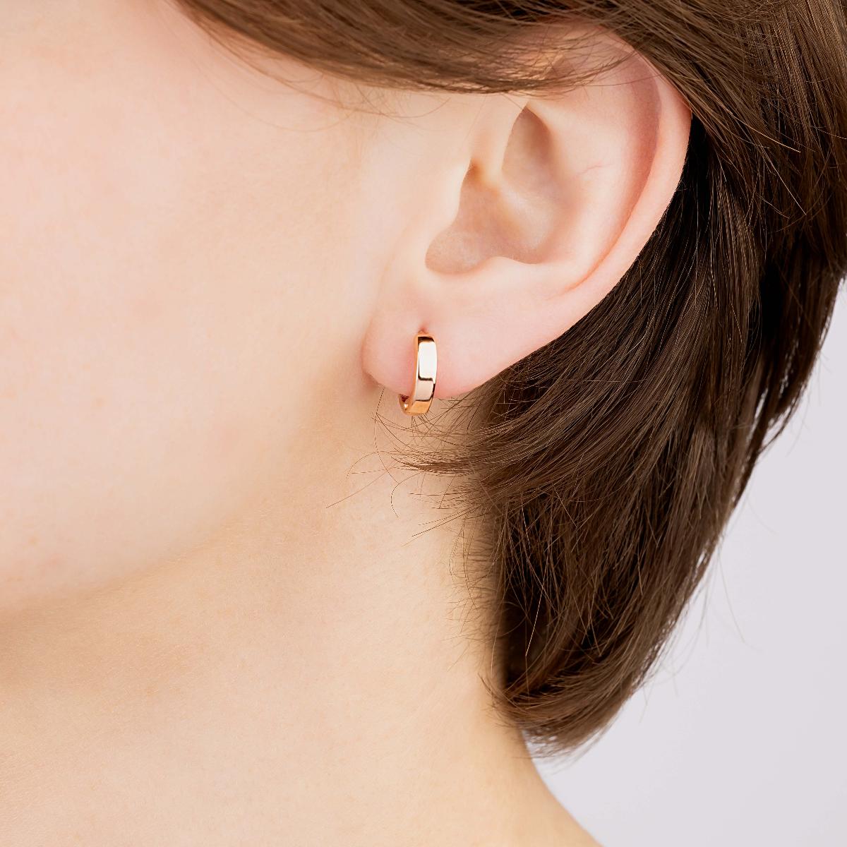 Золотые серьги конго без вставок