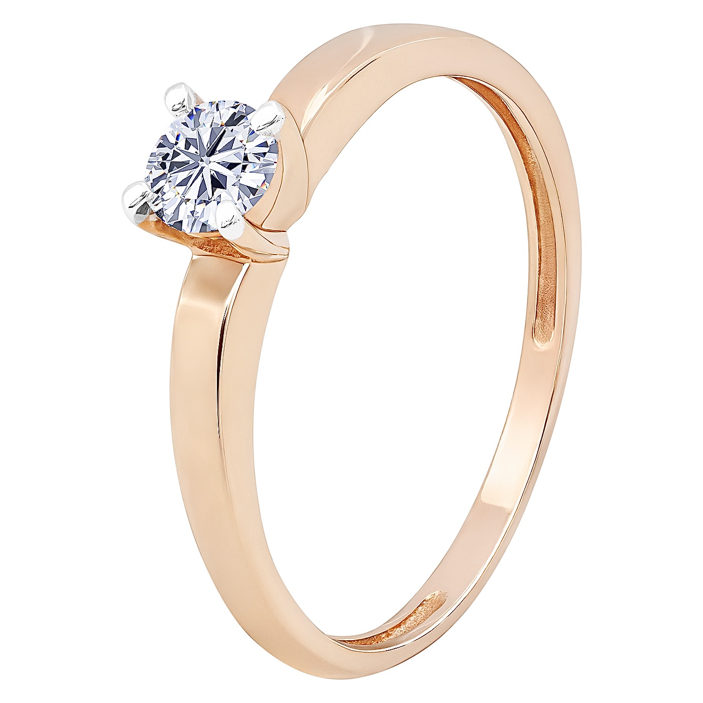 картинка Золотое кольцо с бриллиантом, 10282433