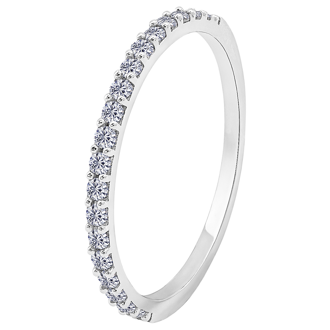 картинка Каблучка доріжка із білого золота з фіанітами, 10493347