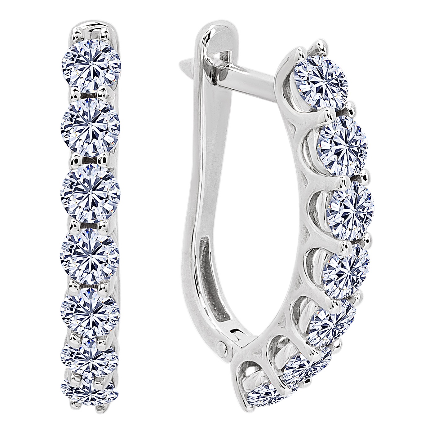 картинка Серьги из белого золота с бриллиантами, 10447279