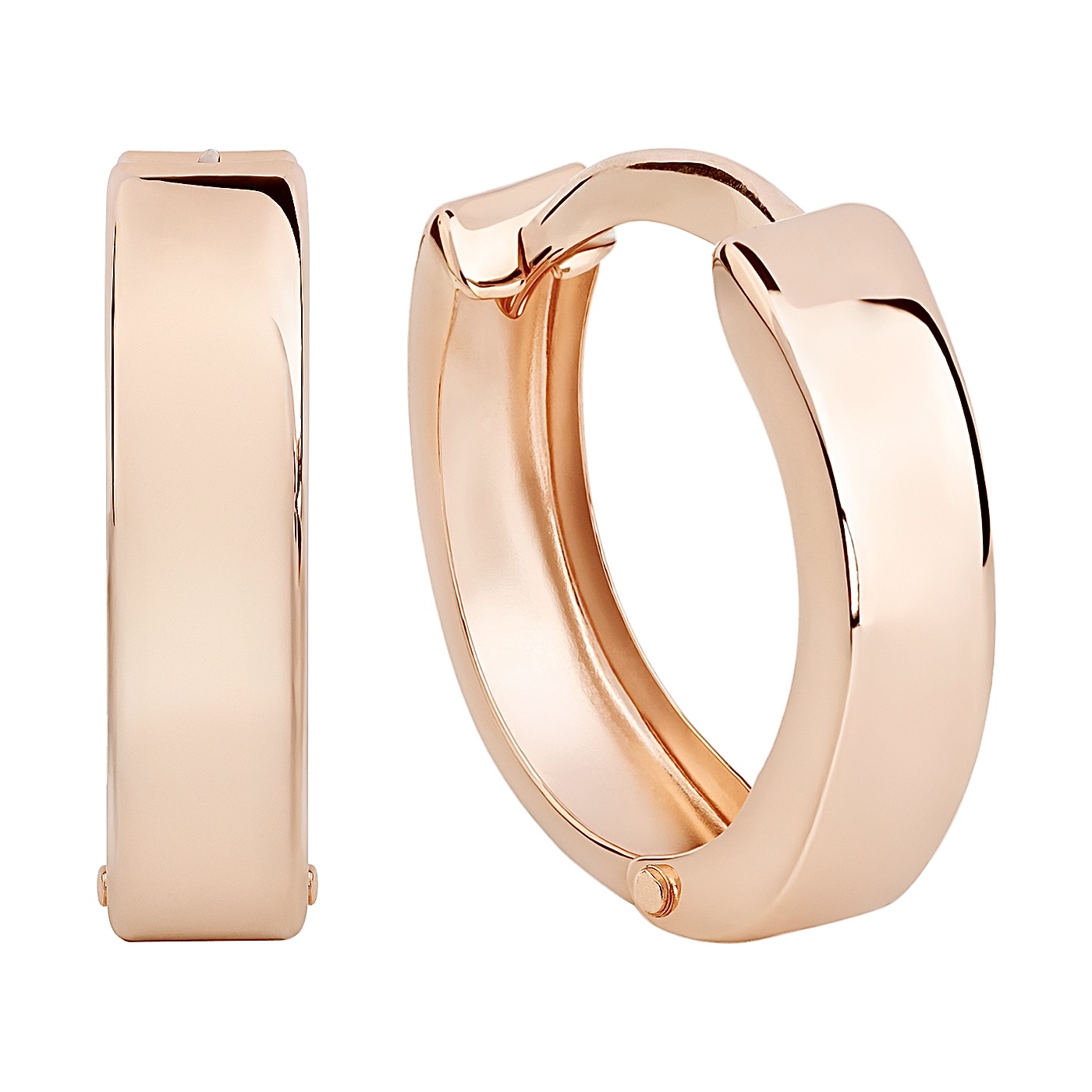 Золотые серьги конго без вставок