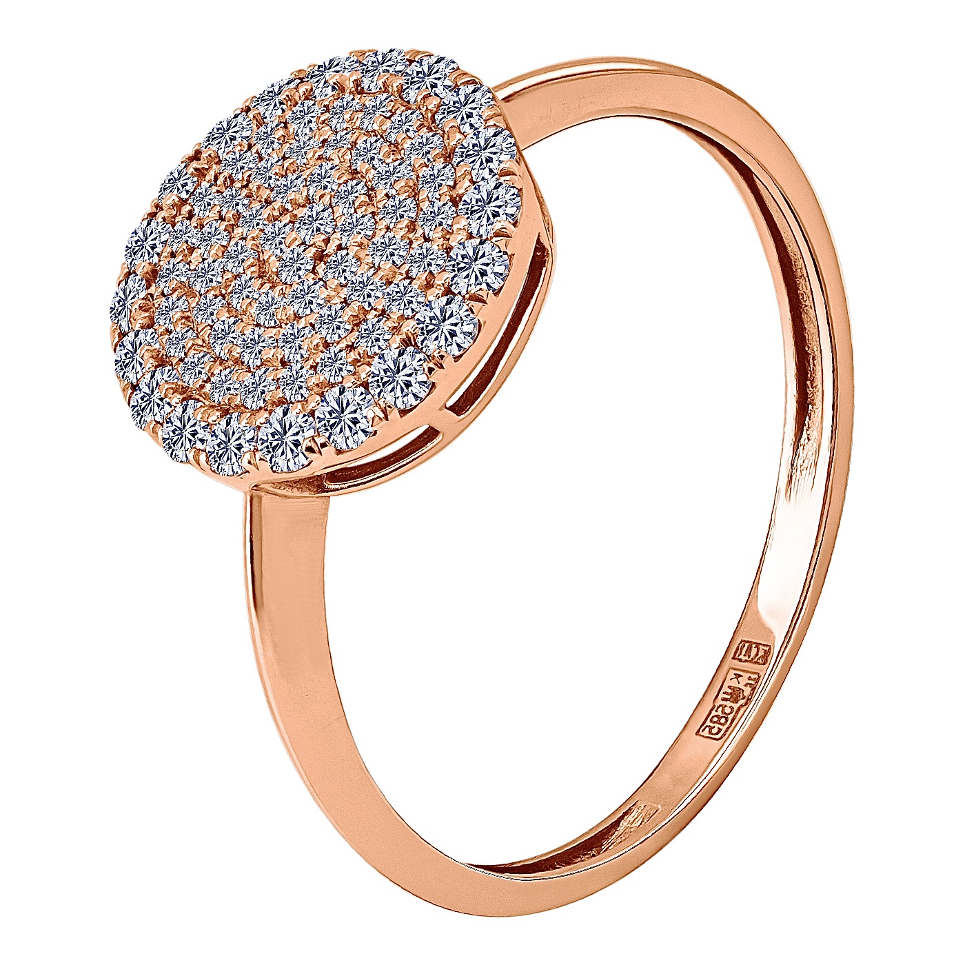 картинка Кольцо с россыпью бриллиантов из красного золота, 10417183