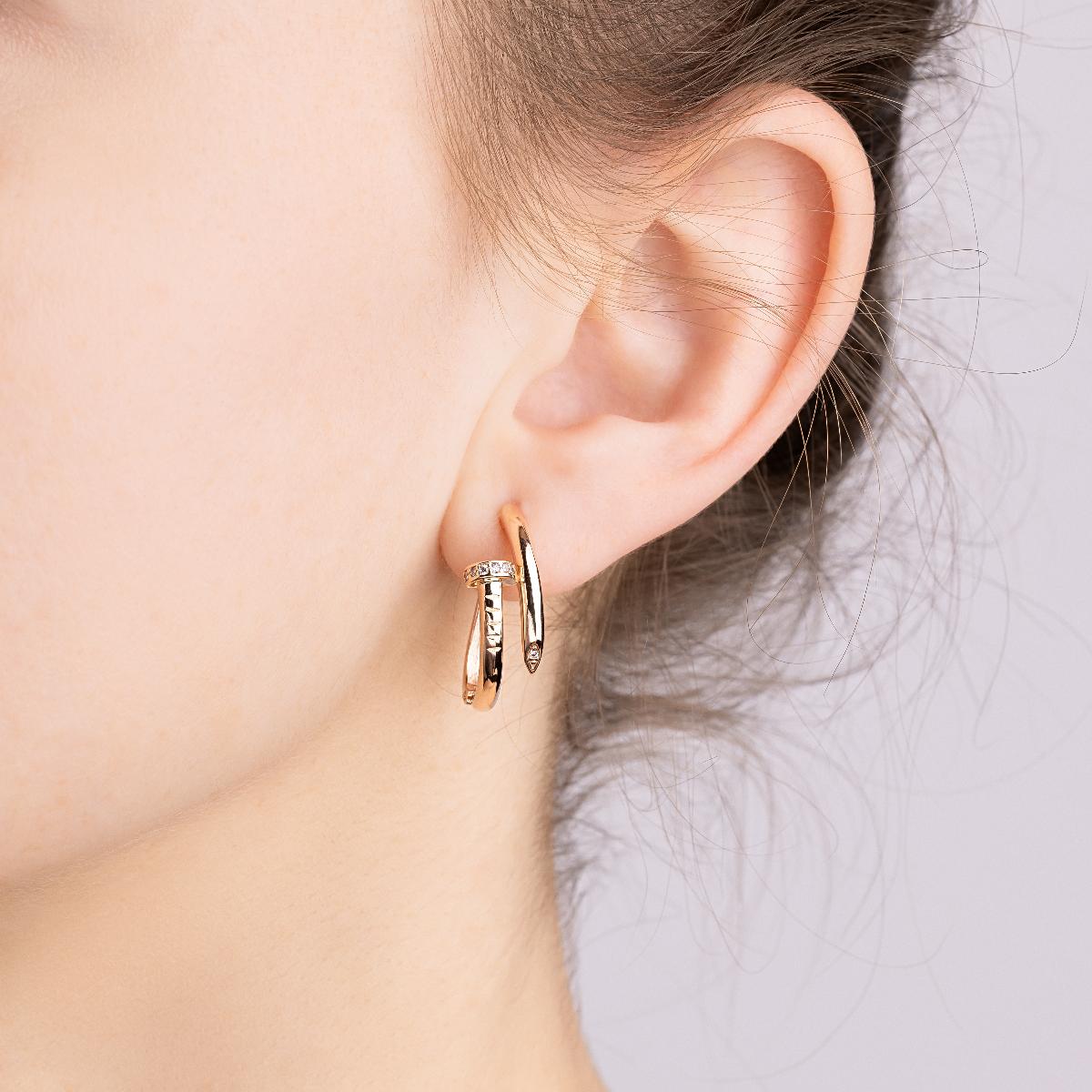 картинка Серьги в форме гвоздя из красного золота, 10530527