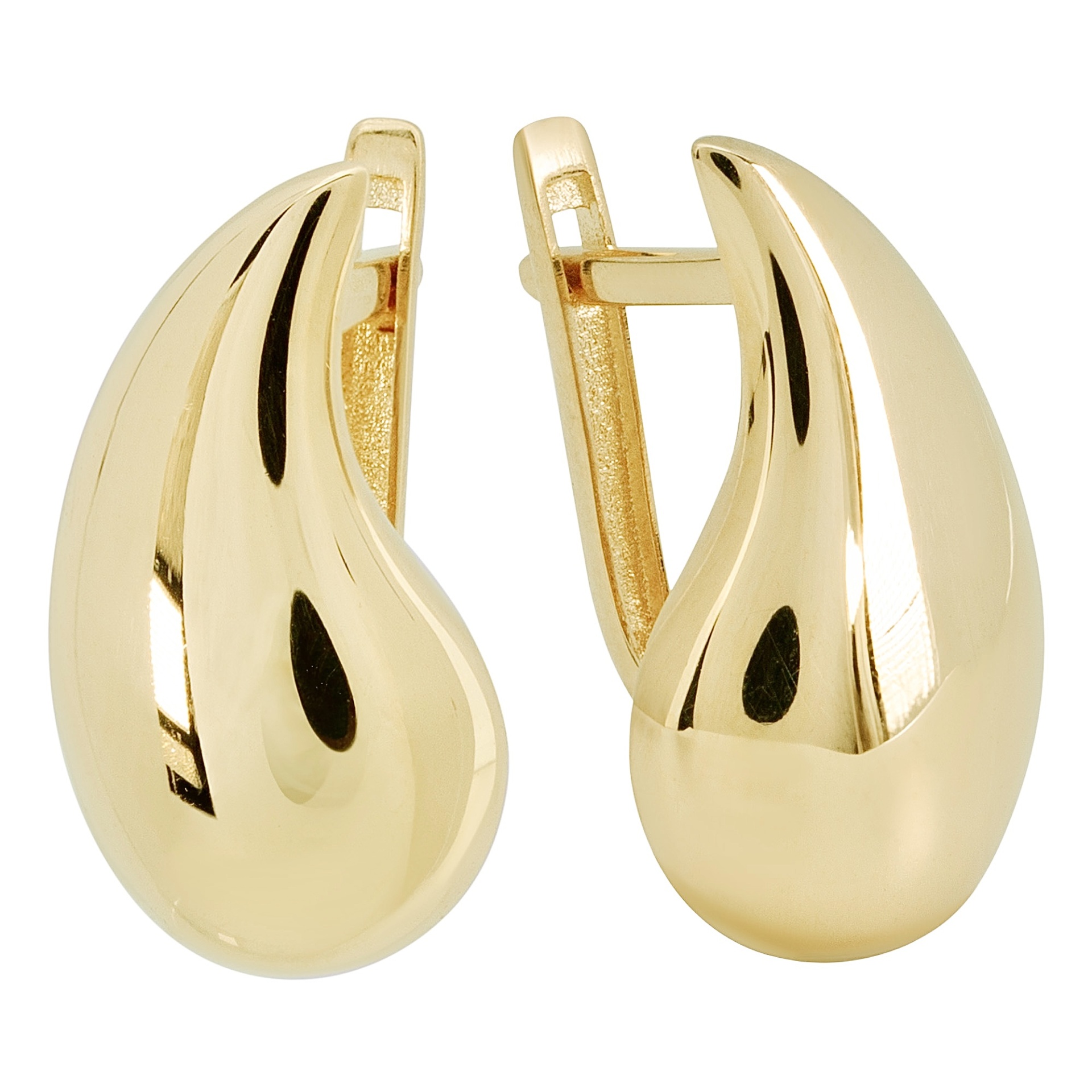 картинка Серьги "Капли" из лимонного золота, 10496680