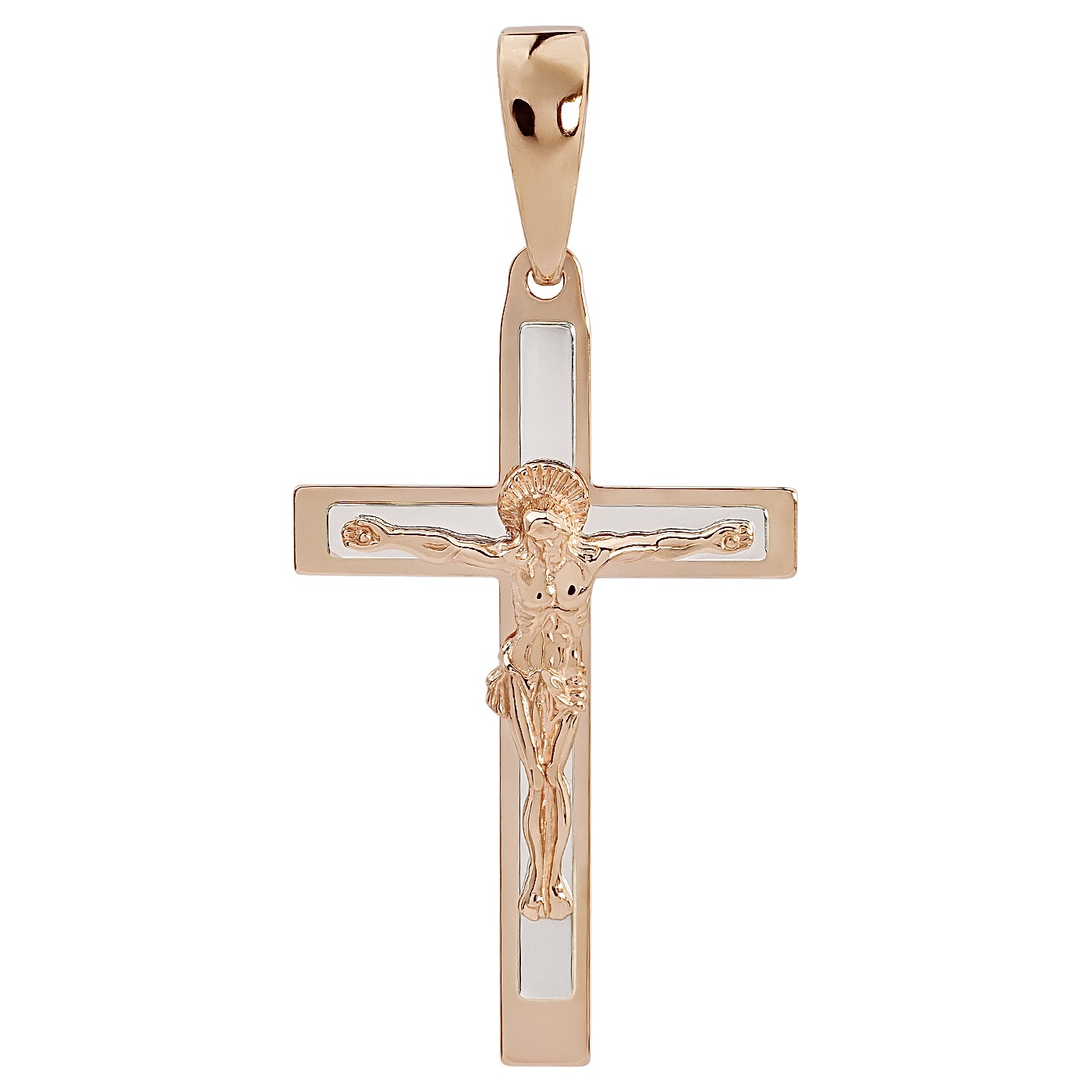 картинка Хрест з червоного і білого золота, 10283302