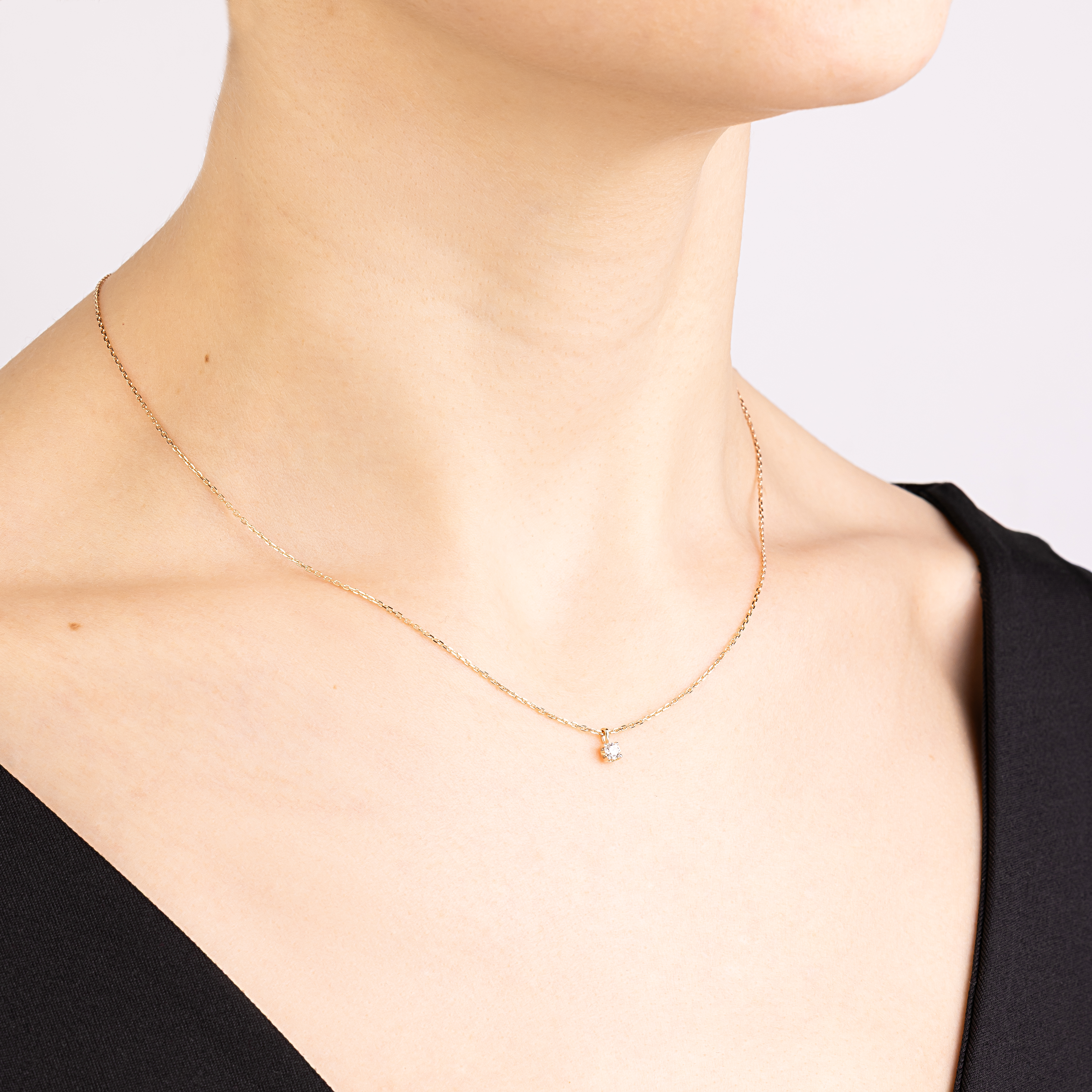 картинка Кольє з діамантом із червоного золота, 10488958