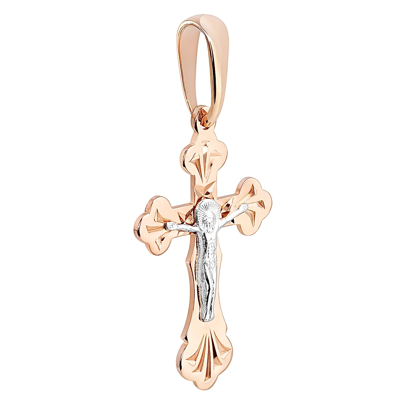 картинка Крестик из комбинированного золота, 10176294