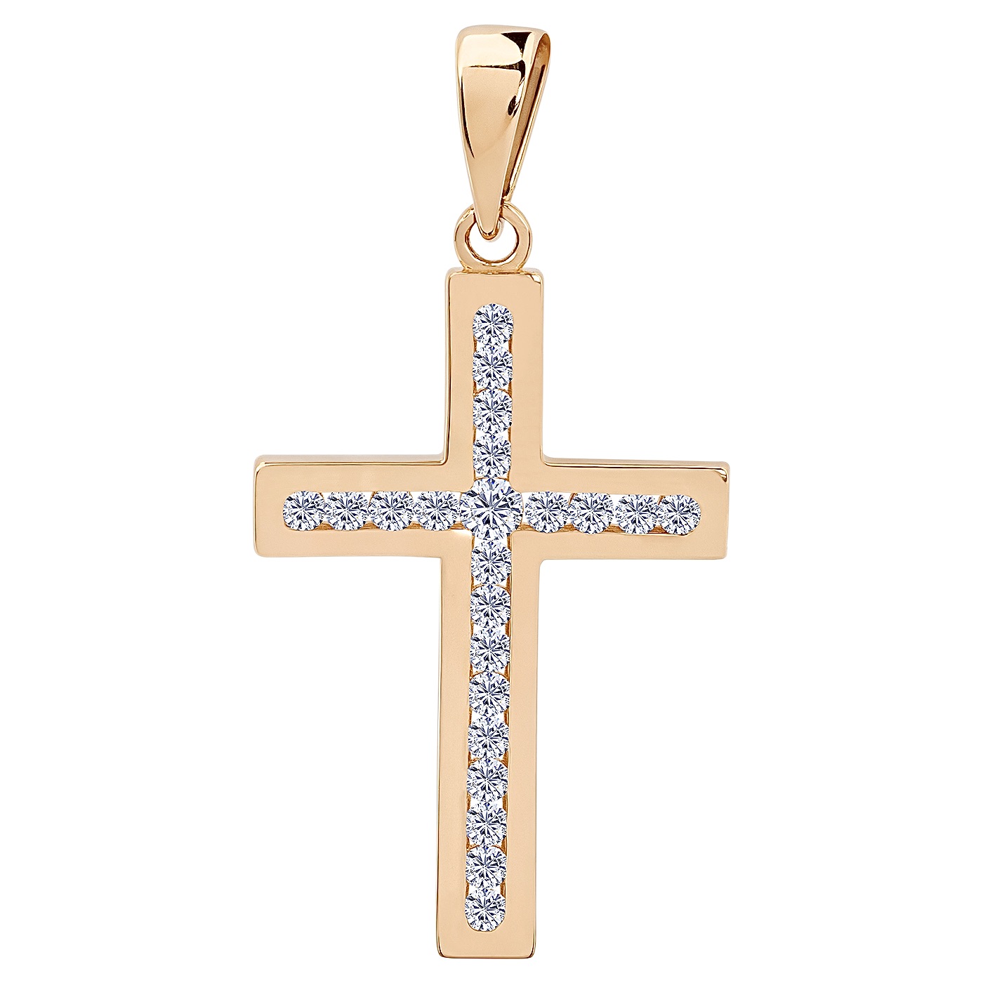 картинка Золотий хрестик з діамантами, 10498649