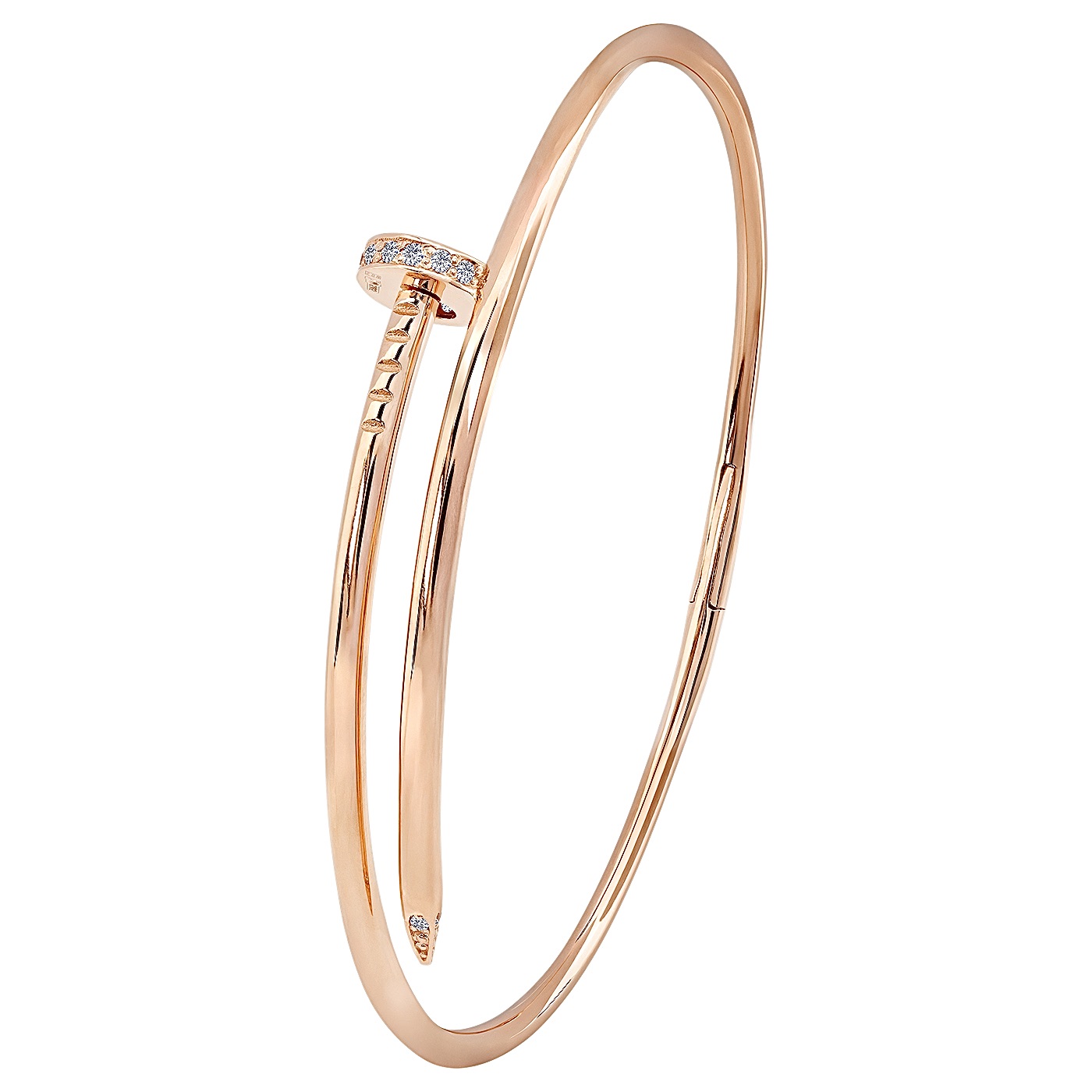 картинка Жорсткий браслет "Цвях" із червоного золота, 10500277