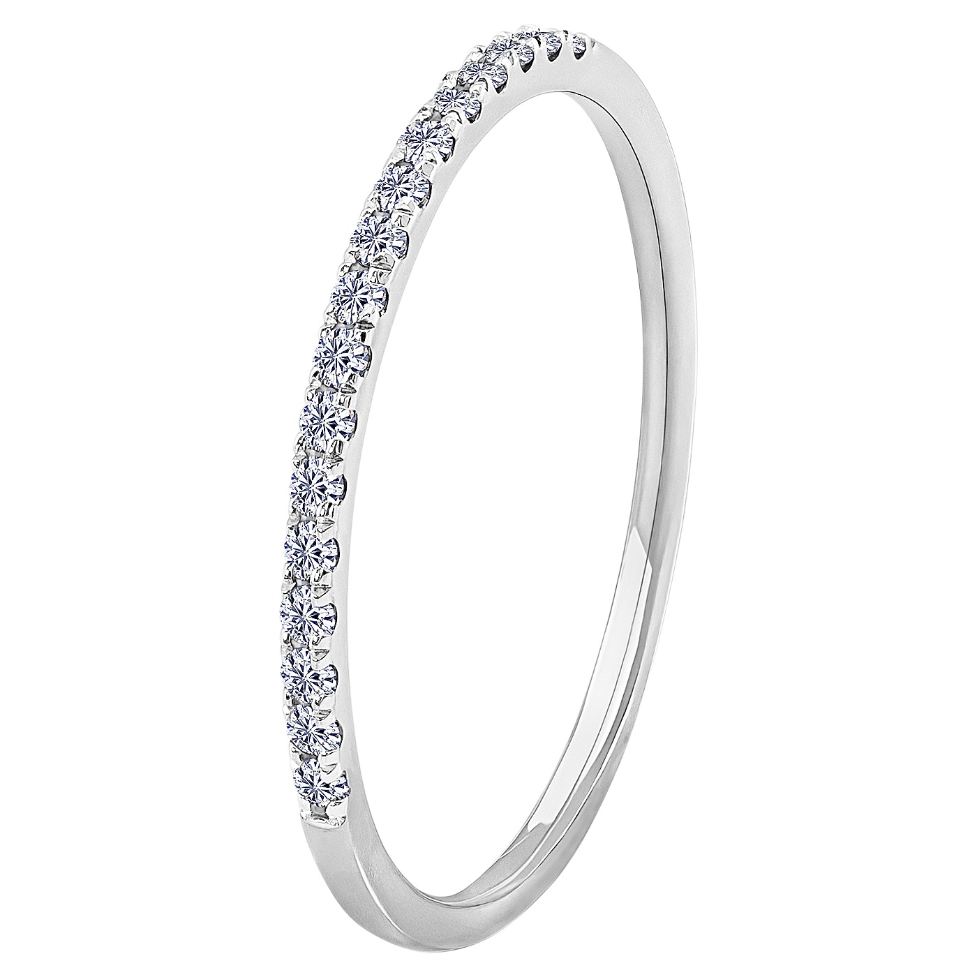 картинка Каблучка з доріжкою діамантів із білого золота, 10272940