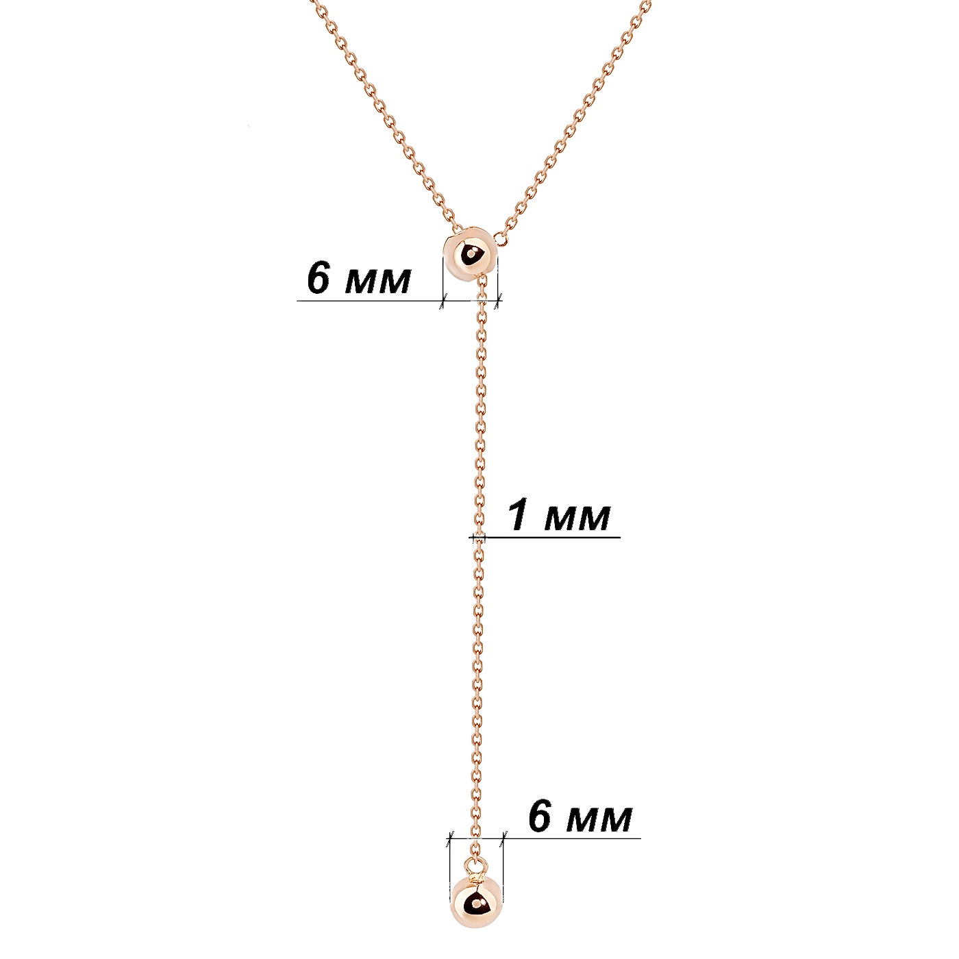 картинка Мінімалістичне кольє-трансформер з кульками, 10528778