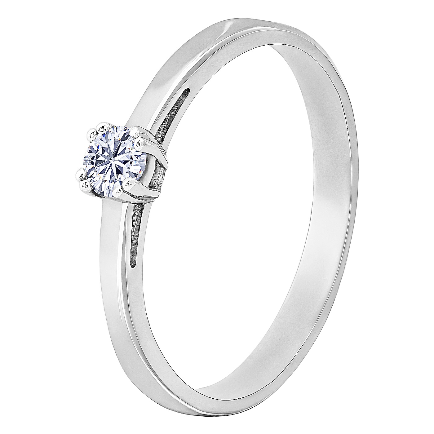 картинка Каблучка з діамантом із білого золота, 10511827