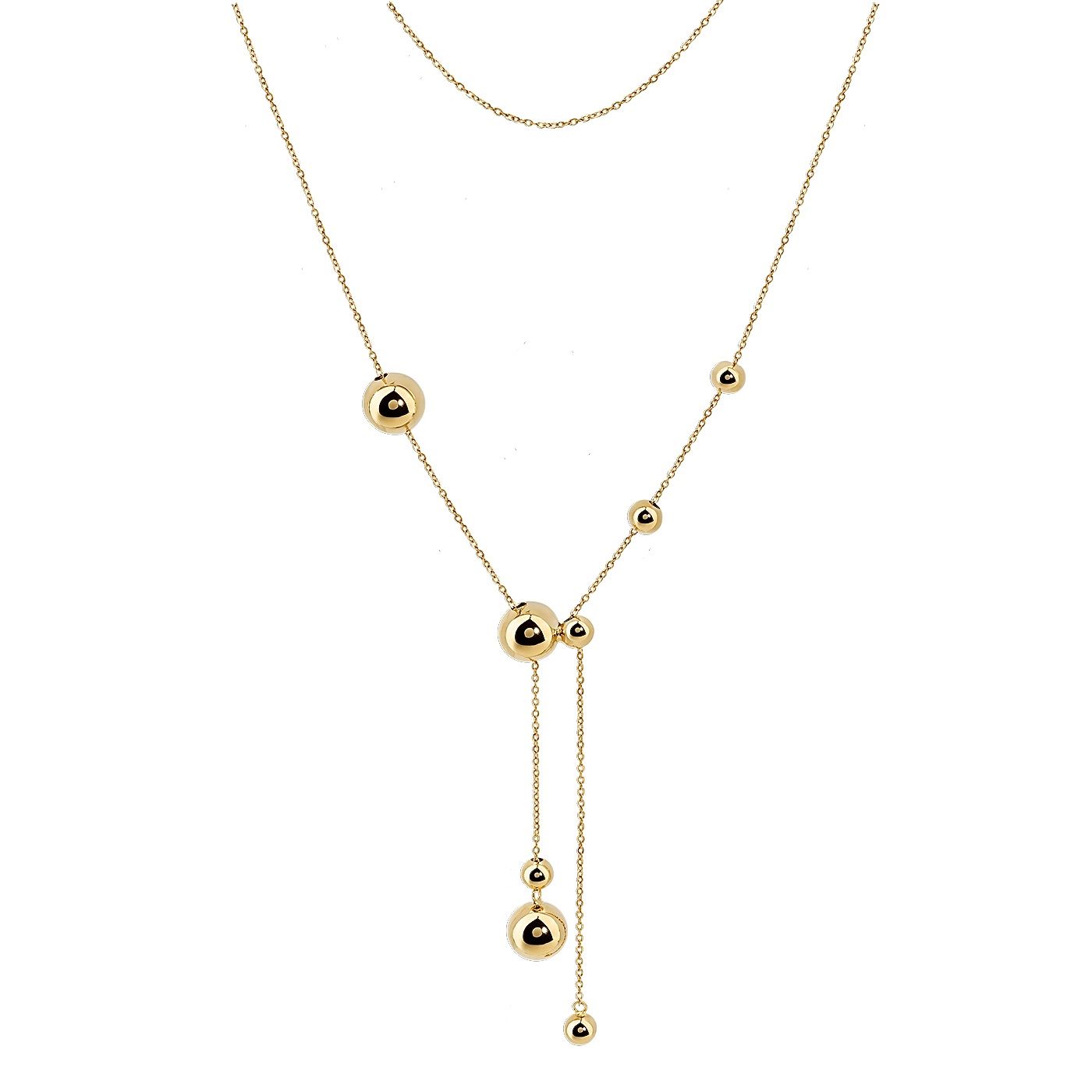 картинка Кольє-трансформер із лимонного золота "Кульки", 10524631