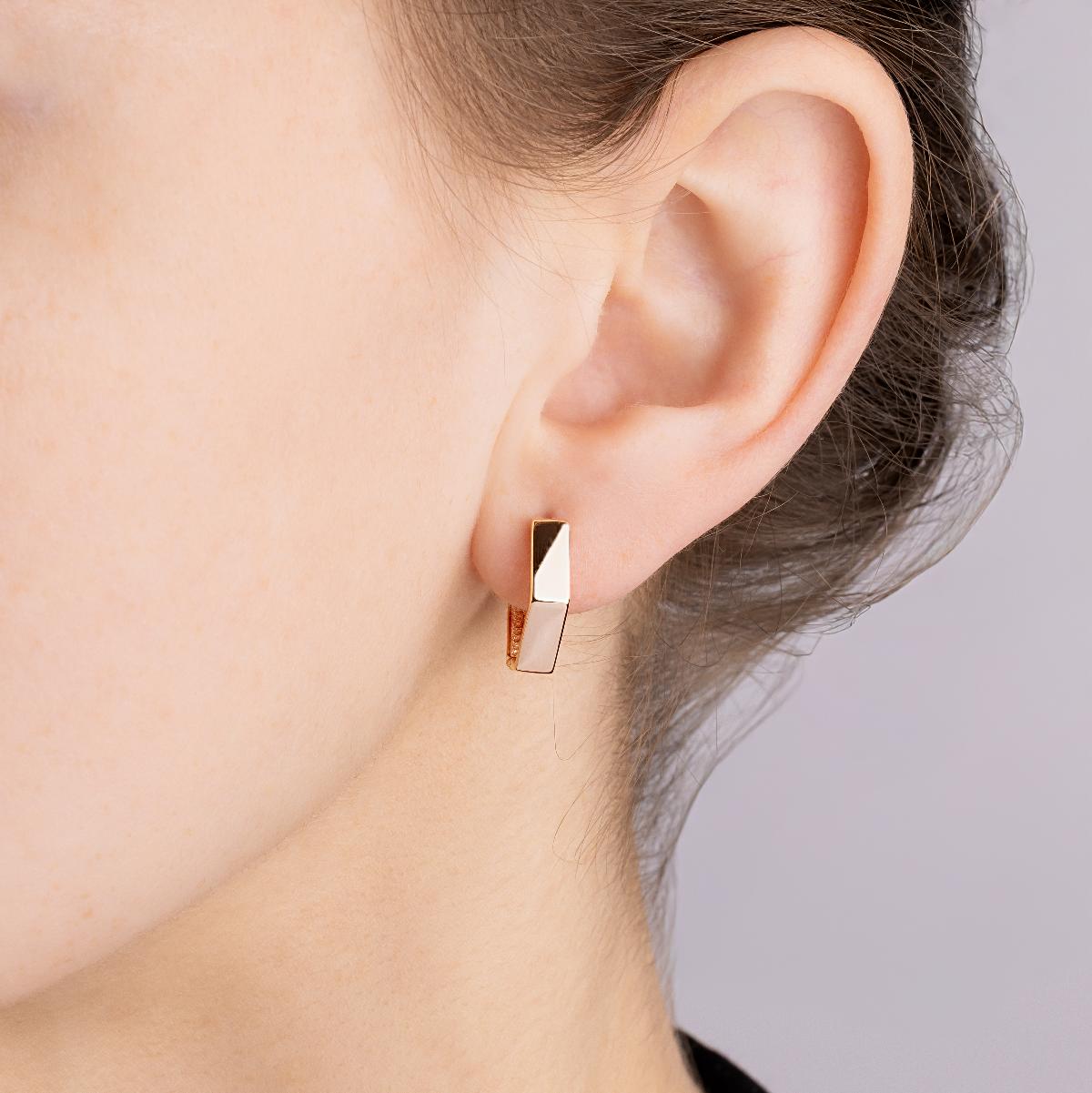 картинка Золоті сережки у формі ромба, 10421660