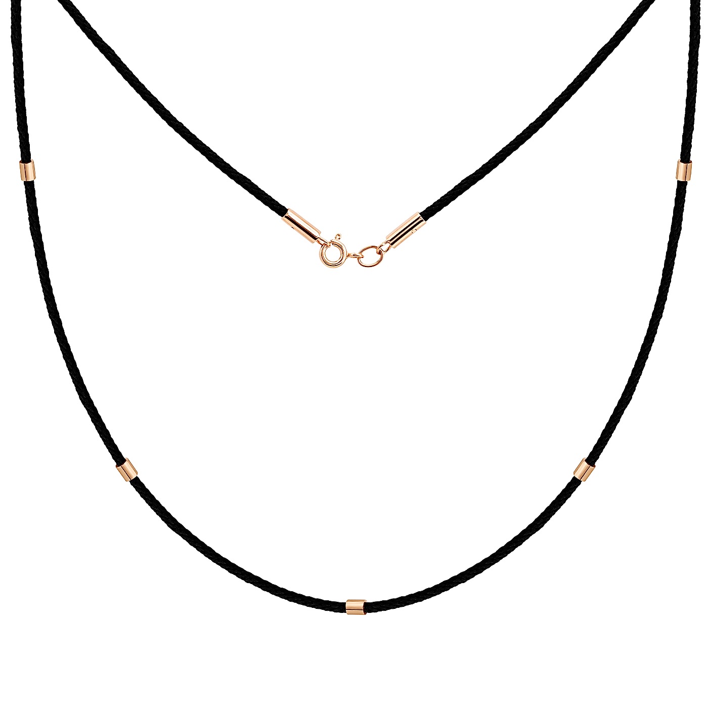 картинка Шелковый шнурок с золотыми вставками, 10524455