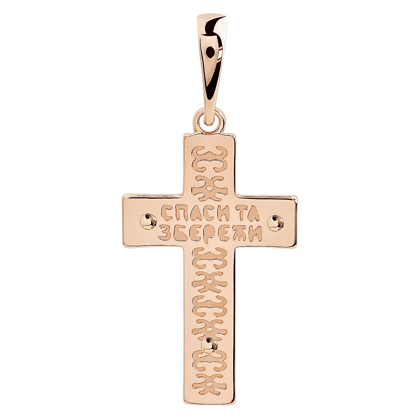 картинка Золотой крестик с черной эмалью, 10516029