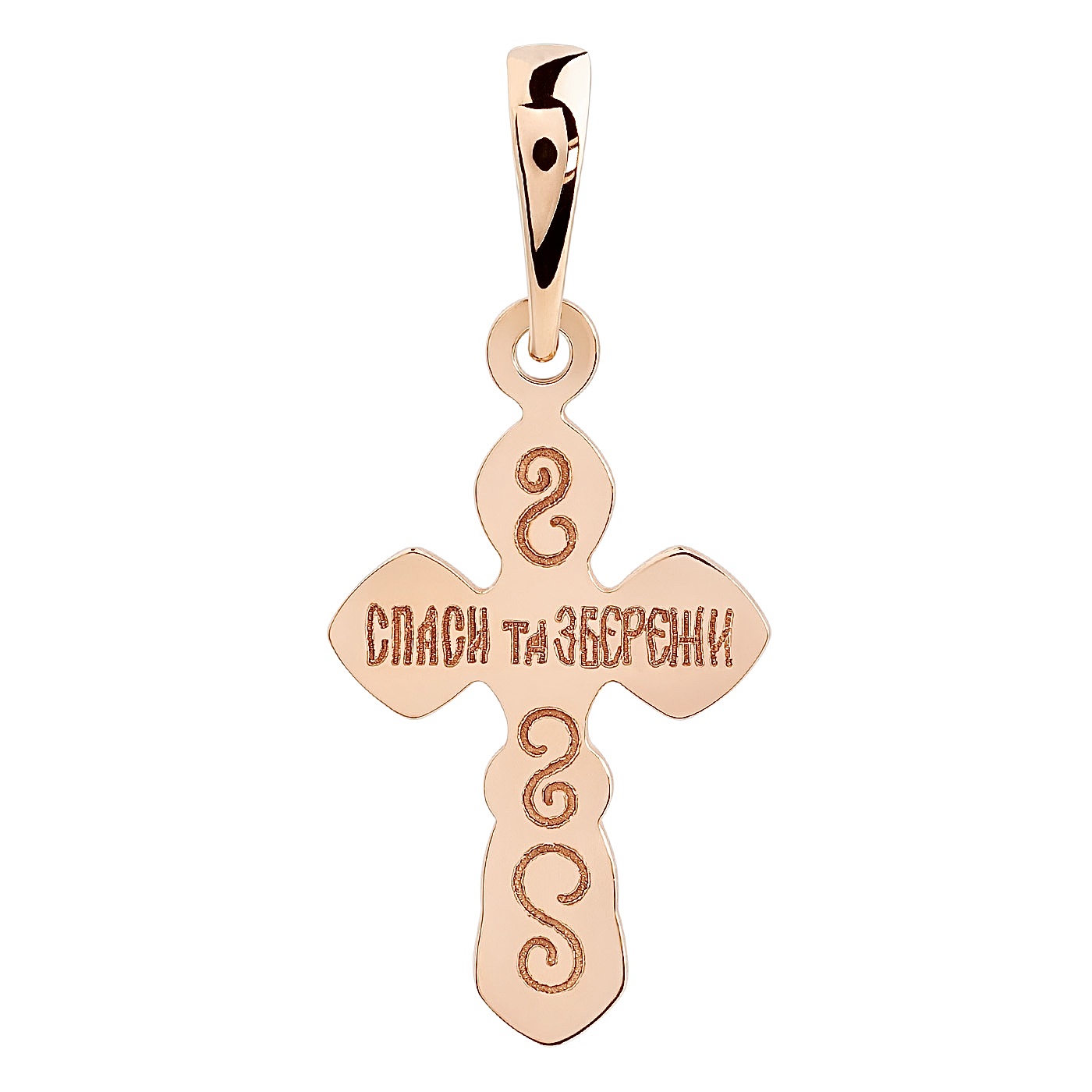 картинка Крестик из комбинированного золота, 10515523