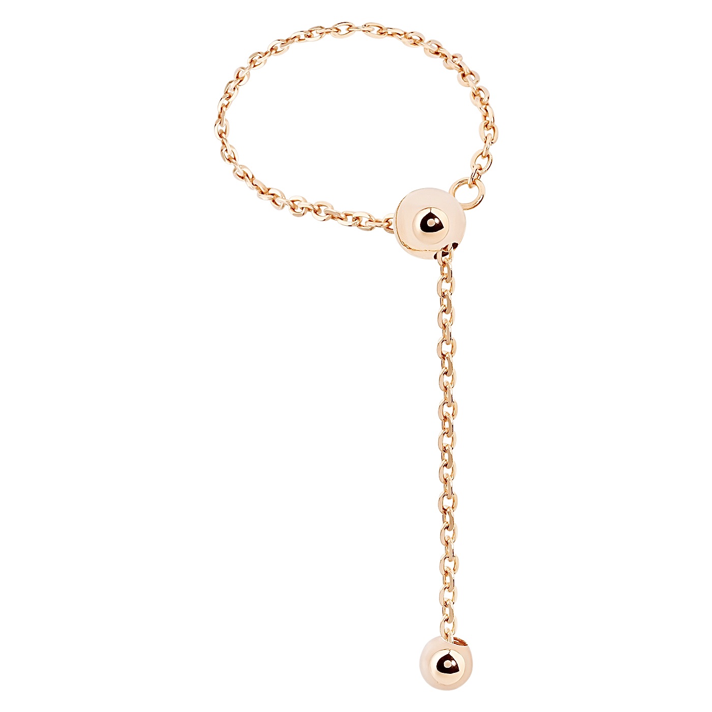 картинка Каблучка-ланцюжок із червоного золота, 10528767