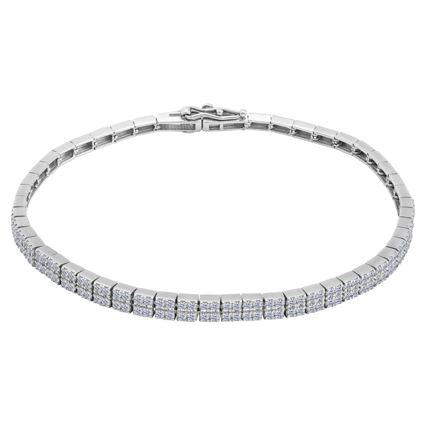 картинка Браслет с дорожкой фианитов из белого золота, 10437082