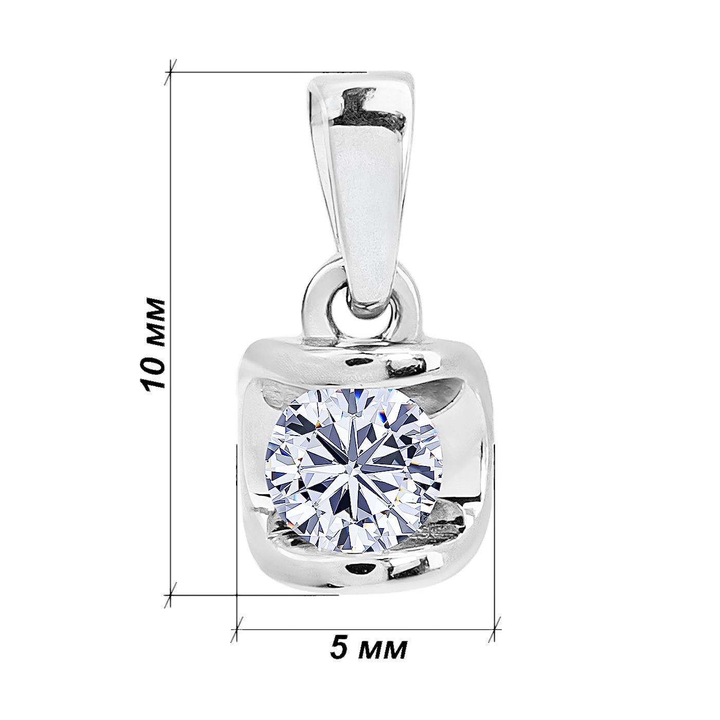 картинка Золотий підвіс з діамантом, 10499914