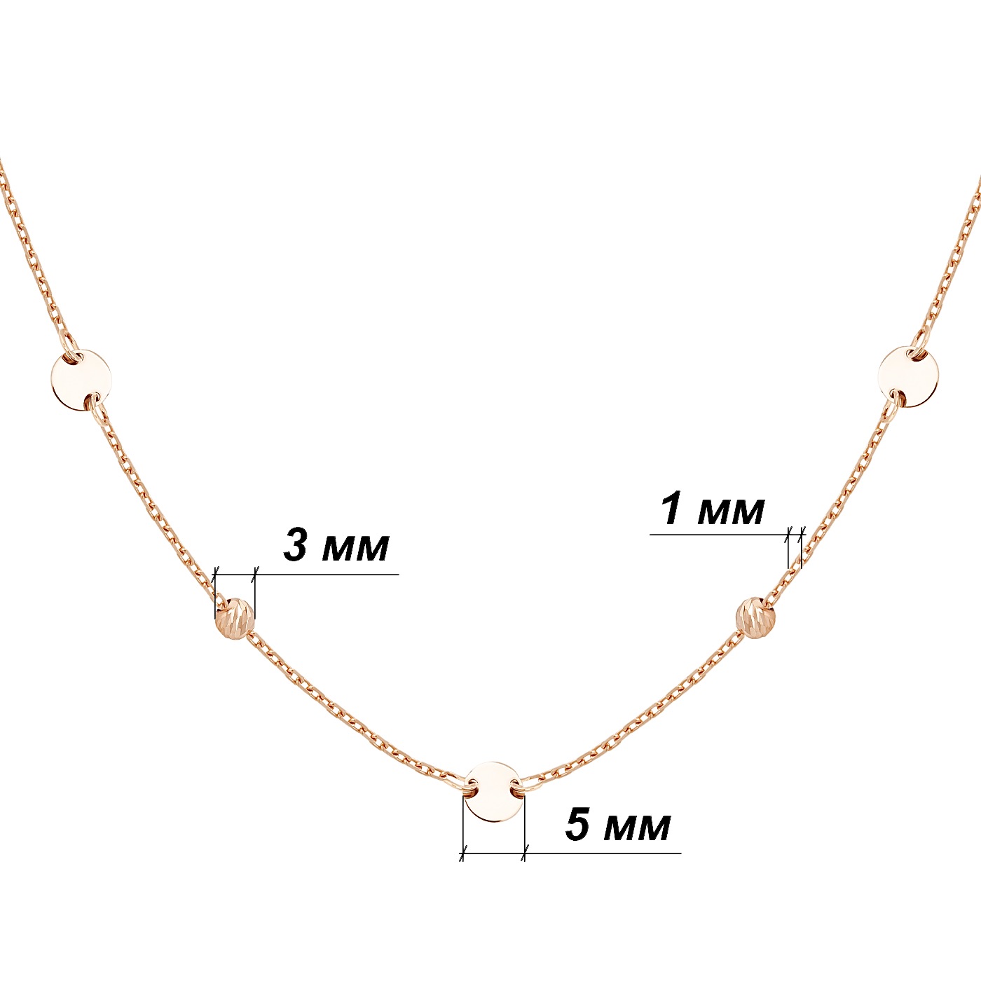 картинка Золотое колье с монетками и шариками, 10537116