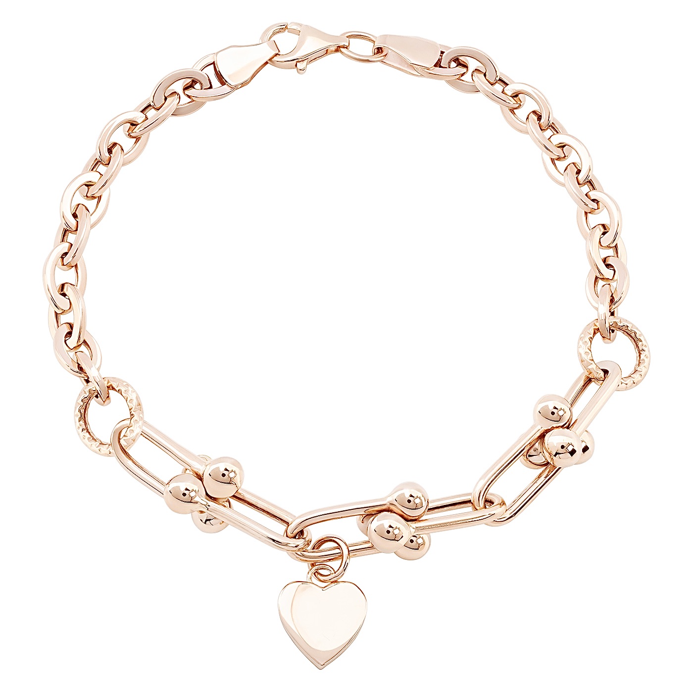 картинка Браслет із червоного золота з серцем, 10528811