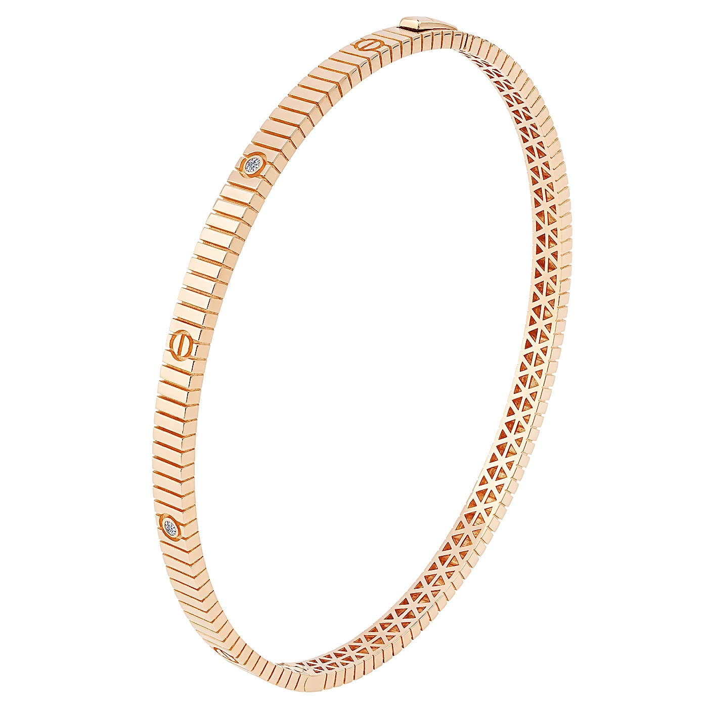 картинка Жесткий браслет "Любовь" из красного золота, 10533222