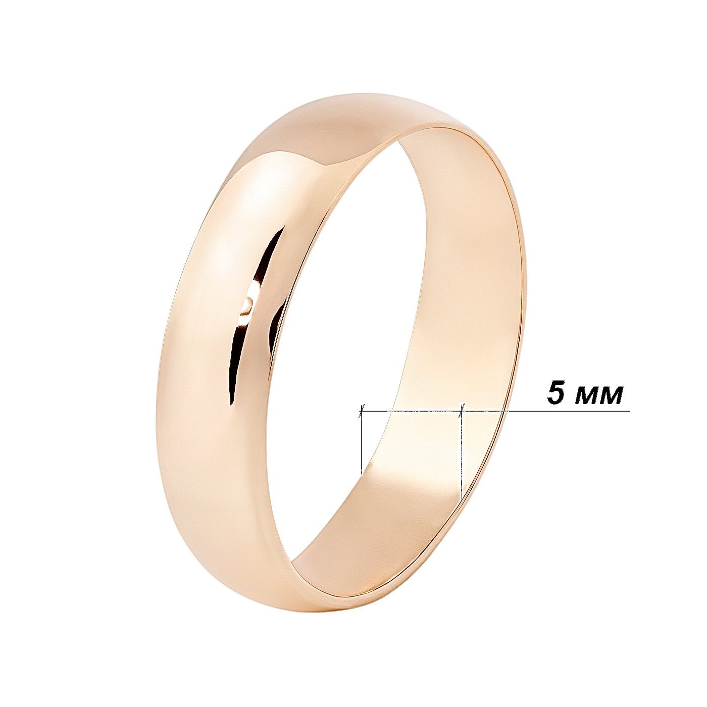 картинка Классическое обручальное кольцо из красного золота, 10284908