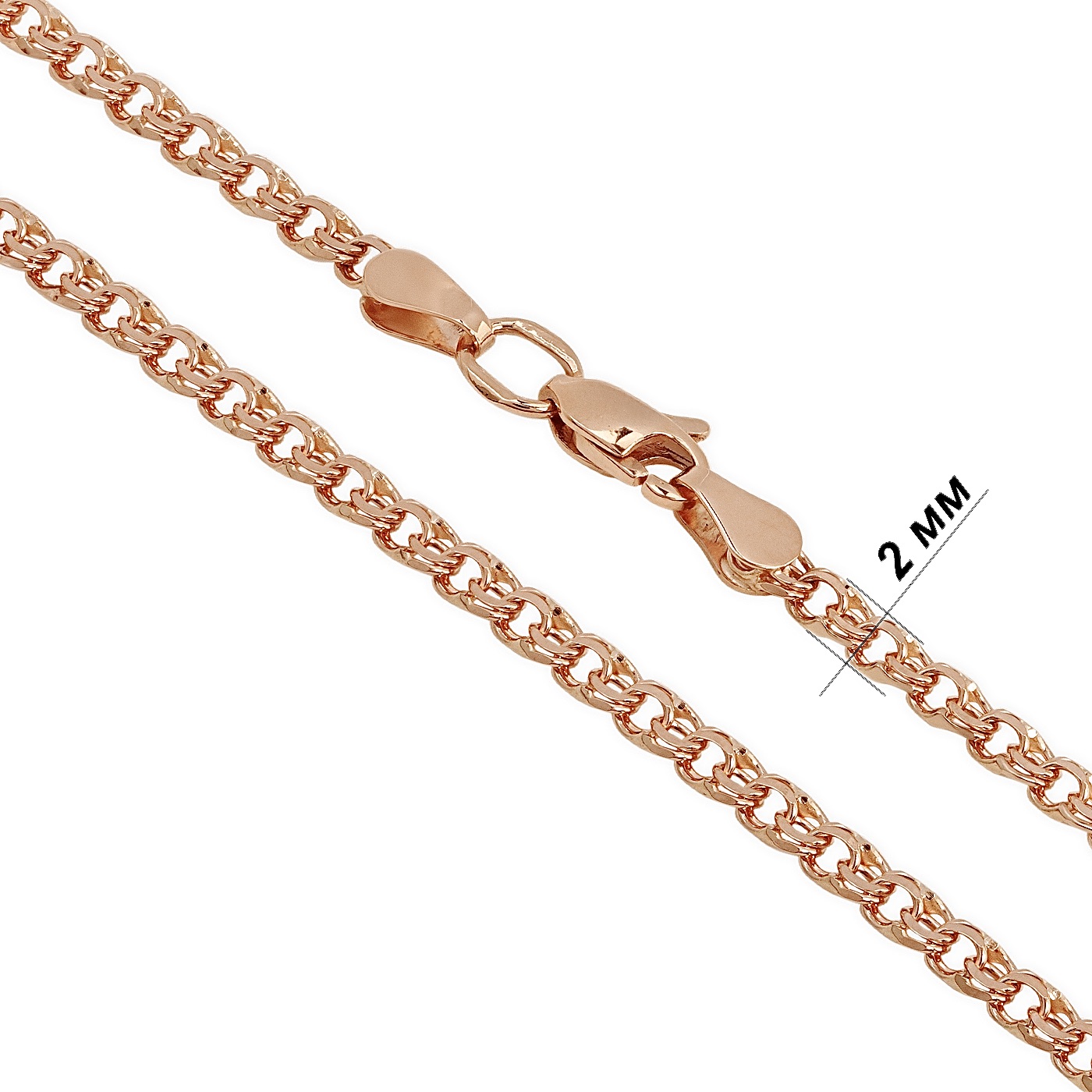 картинка Ланцюг плетіння бісмарк із червоного золота, 10287108