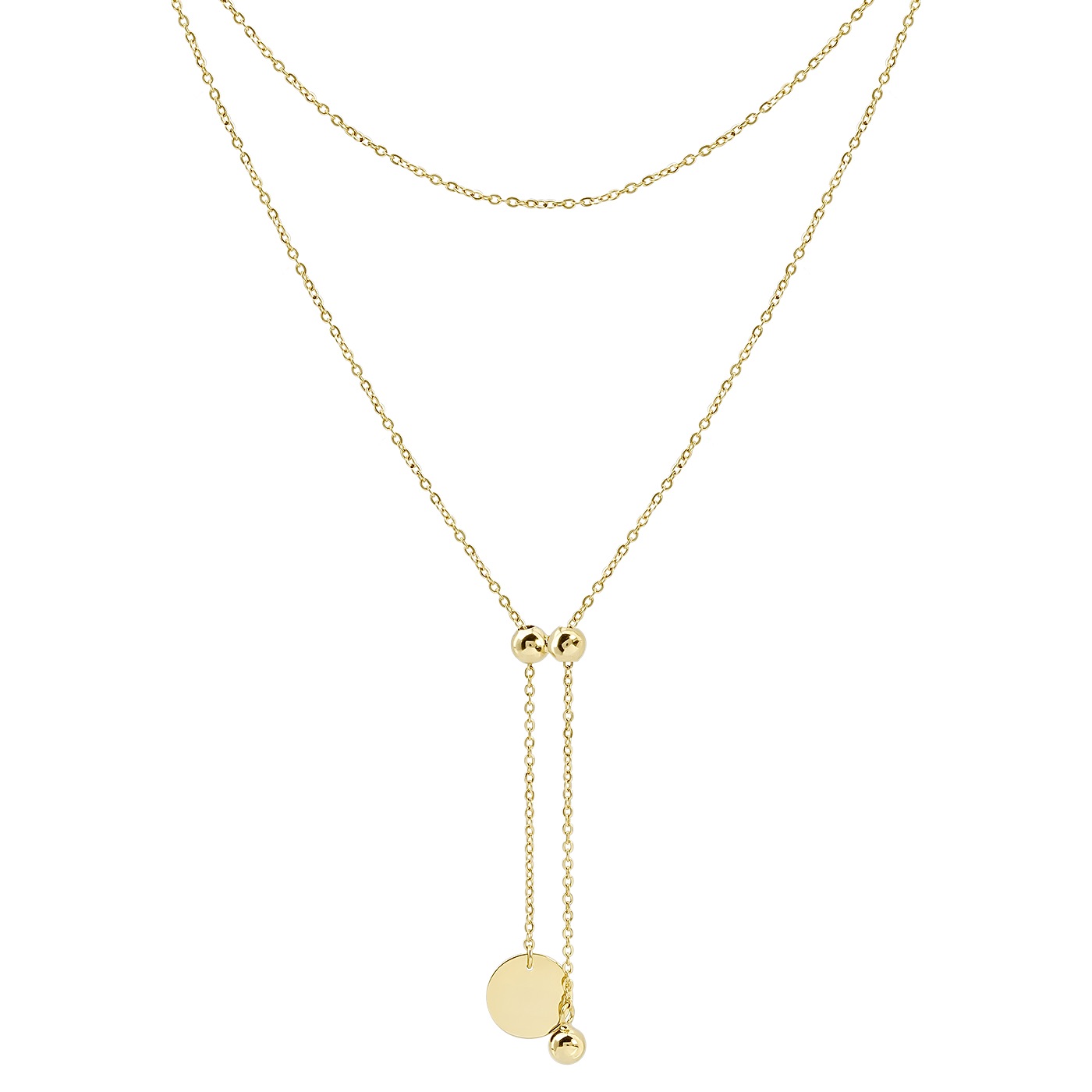 картинка Колье-галстук из лимонного золота якорного плетения, 10524444