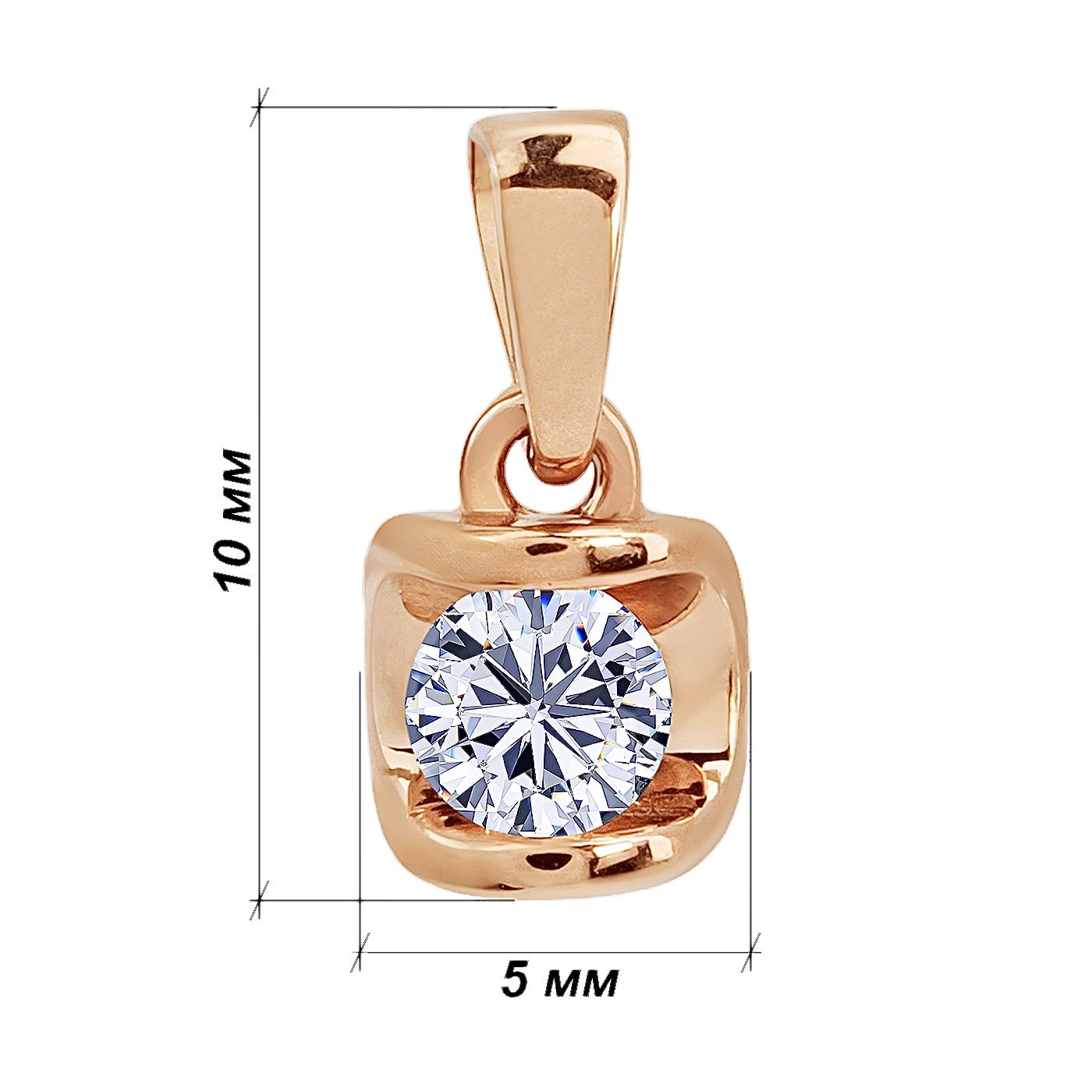 картинка Золотий підвіс з діамантом, 10499903