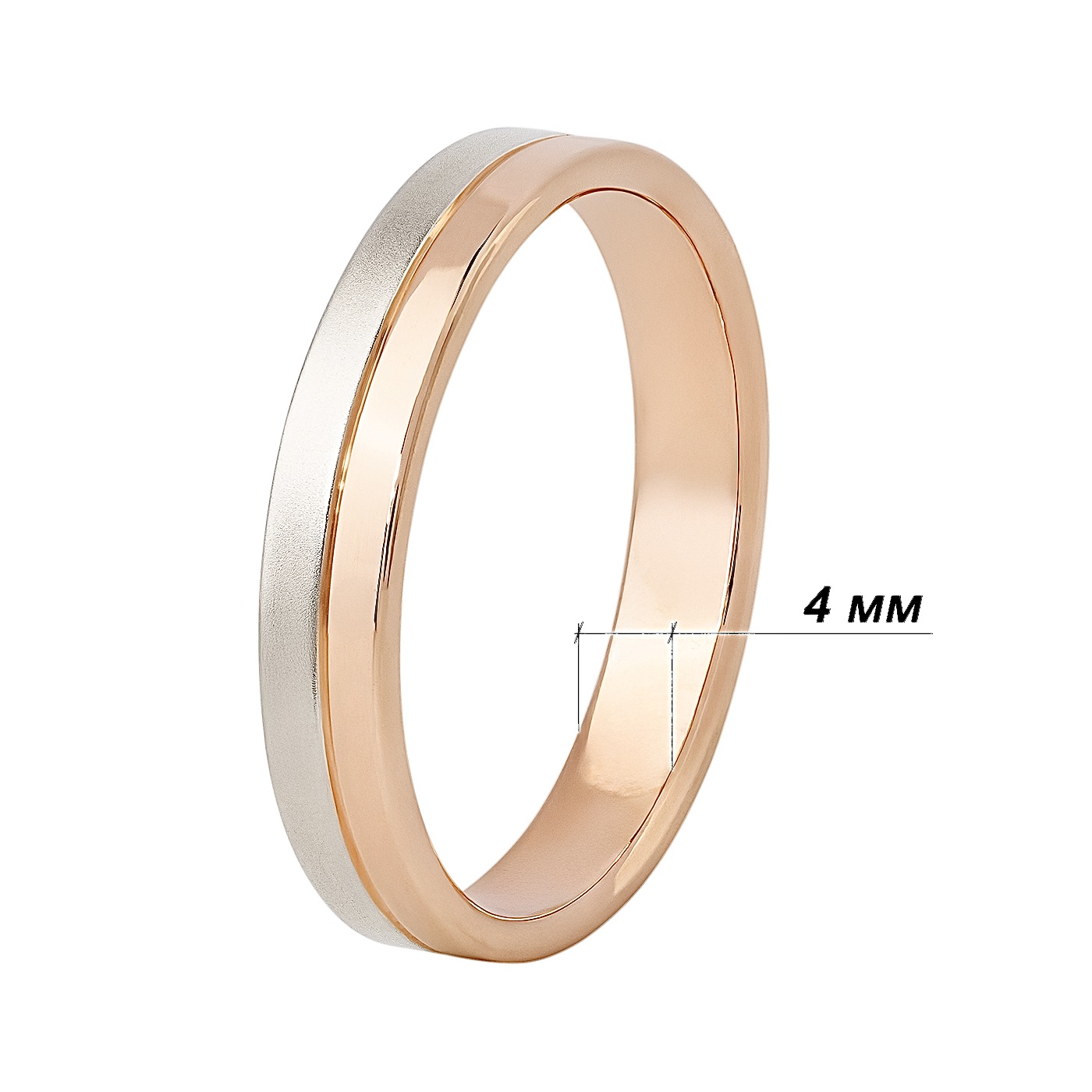 картинка Обручальное кольцо з красного и белого золота, 10484866